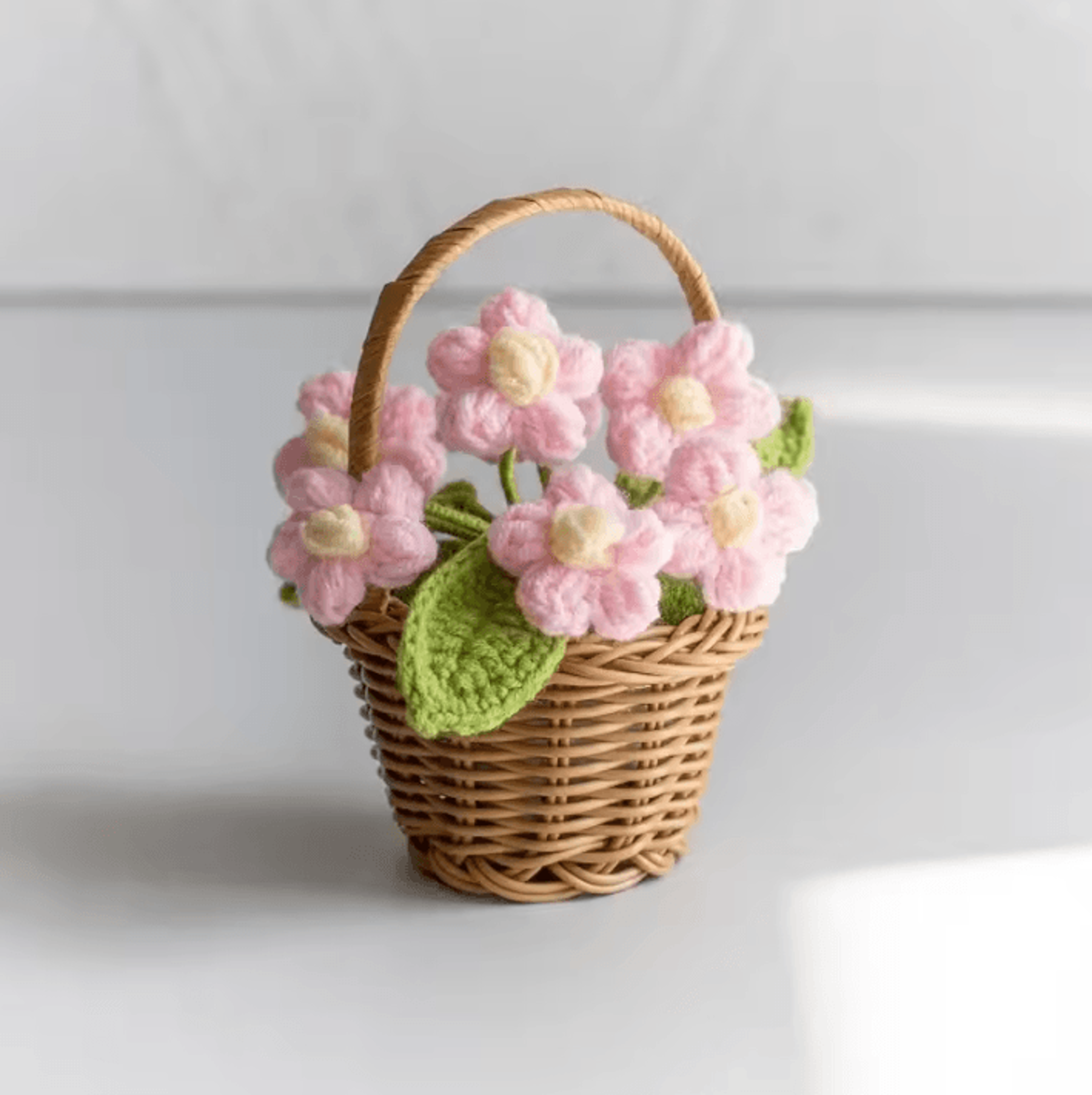Adorable Crochet Sunflower Ornament  HandKnitted Flower Decor For Potted Flower Table Decor And Cut 6
