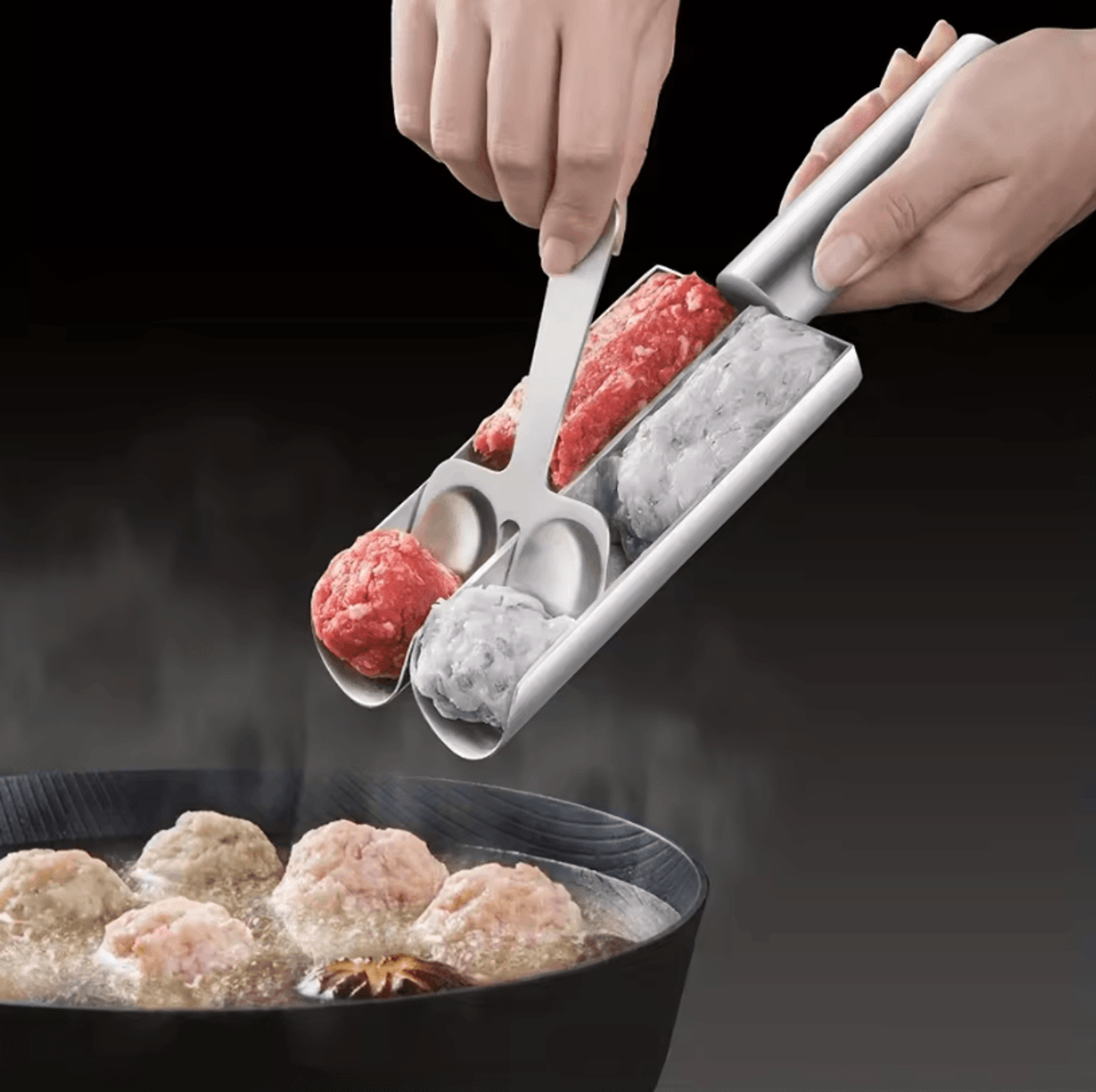 EasyRelease NonStick Meatball Maker  EasyRelease Meatball Spoon  Manual Kitchen Tools For Effortles 1