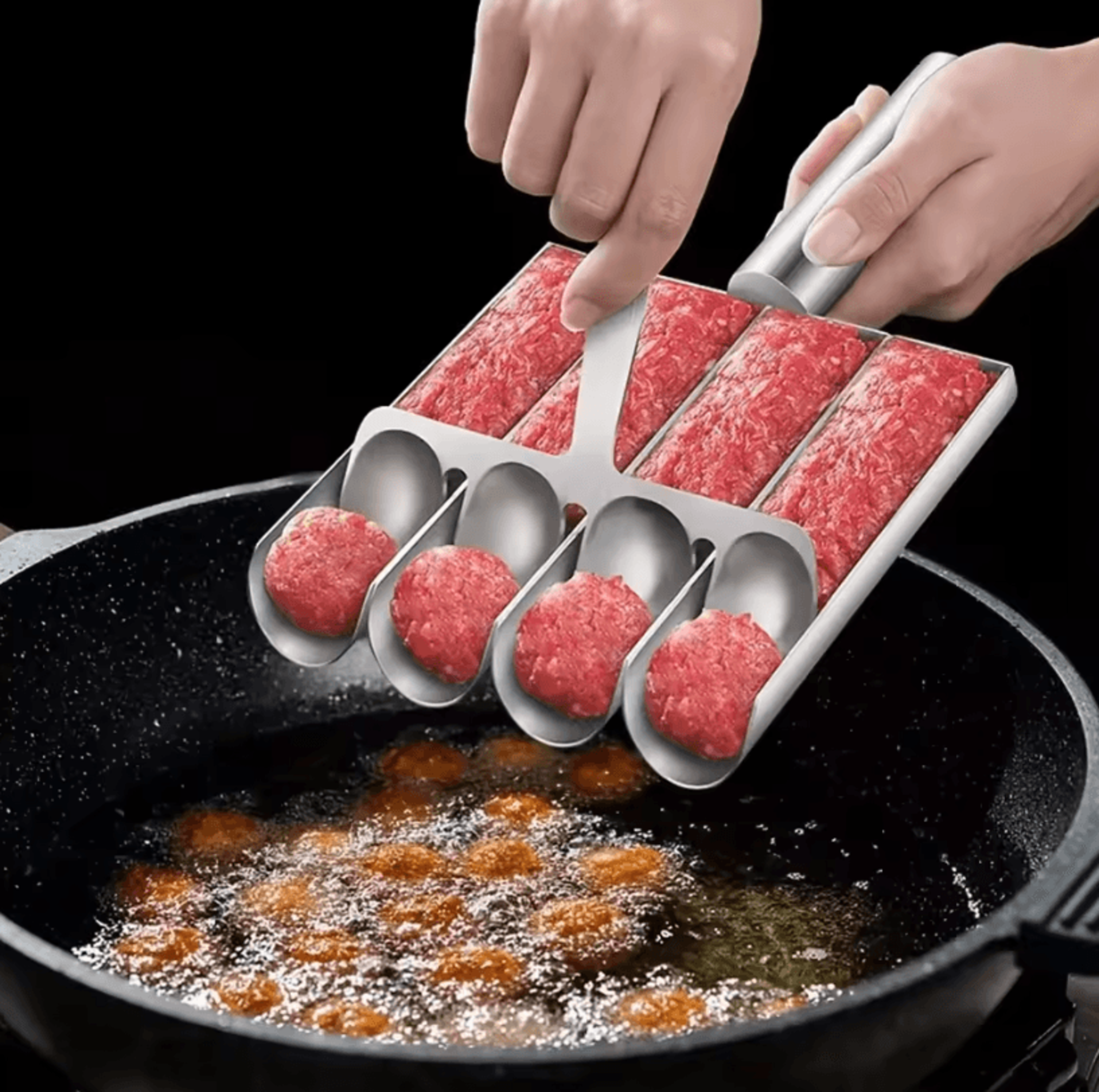 EasyRelease NonStick Meatball Maker  EasyRelease Meatball Spoon  Manual Kitchen Tools For Effortles 2