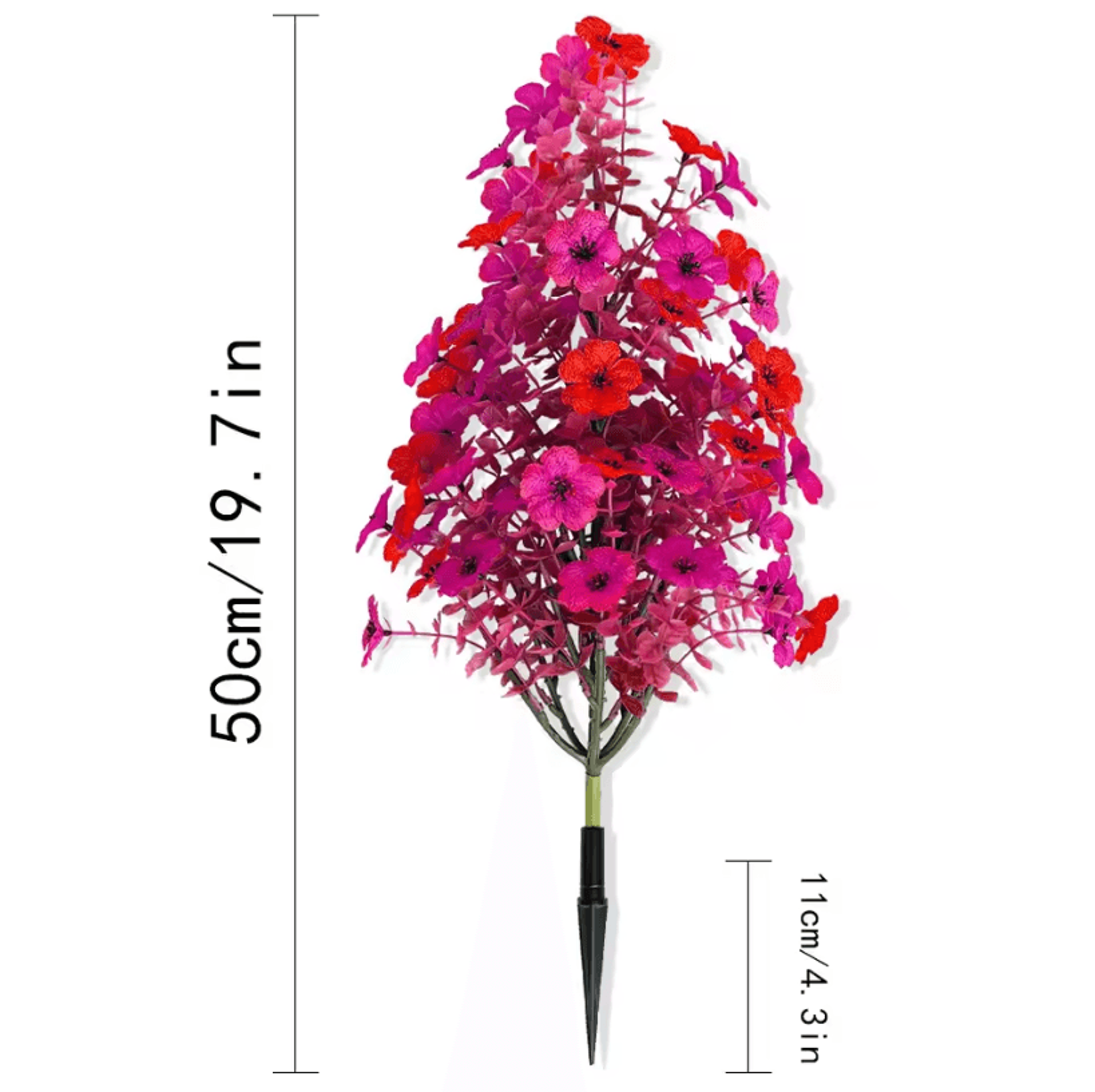 Lifelike Artificial Plant Garden Stake  Decorative Porch Ornament With Simulation Flower Lawn Decor 4