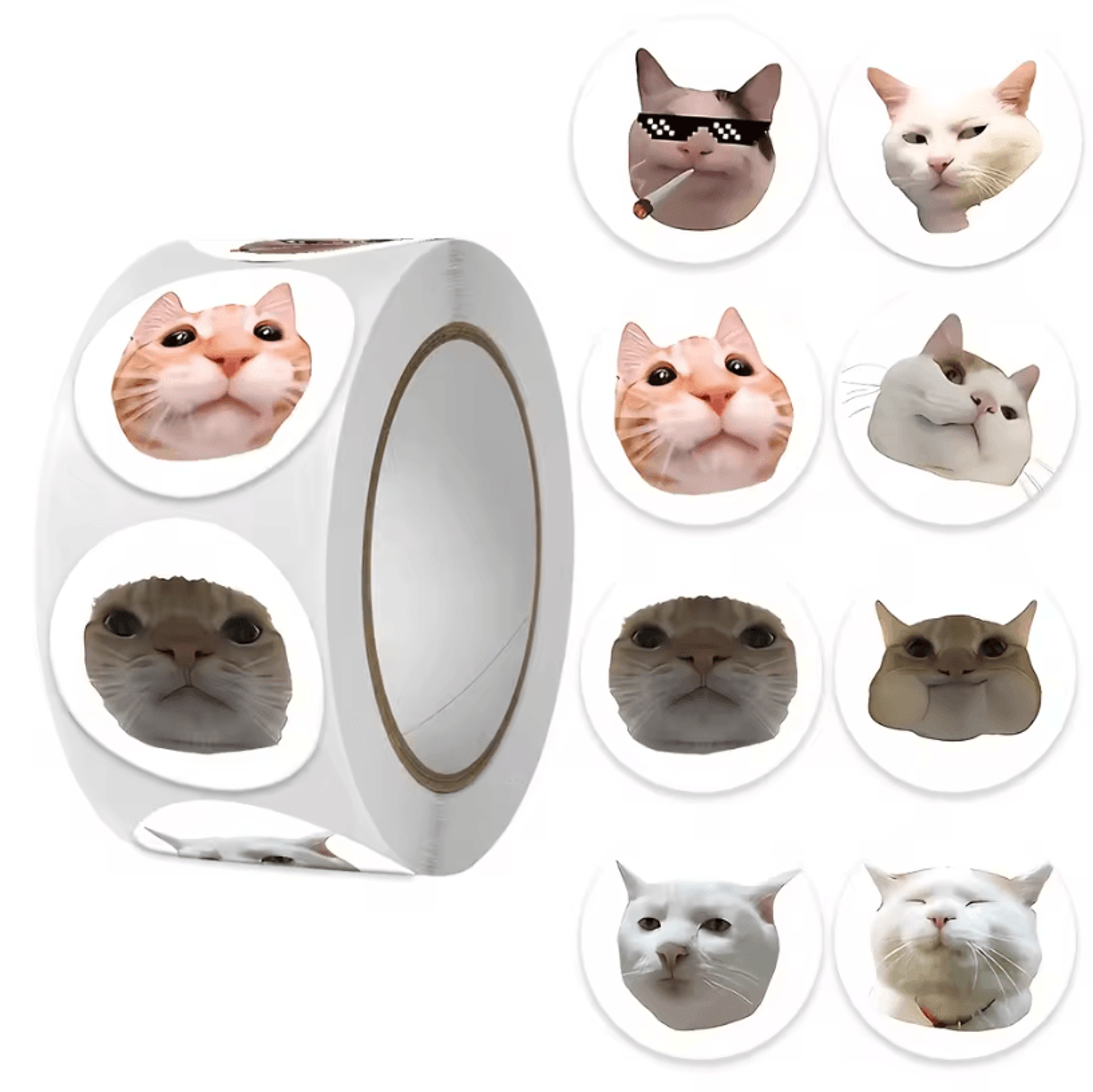 500Pcs Cartoon Cat Stickers  Meme Sticker Pack For Planner  Scrapbooking Stickers And Cat Lover Gif 9