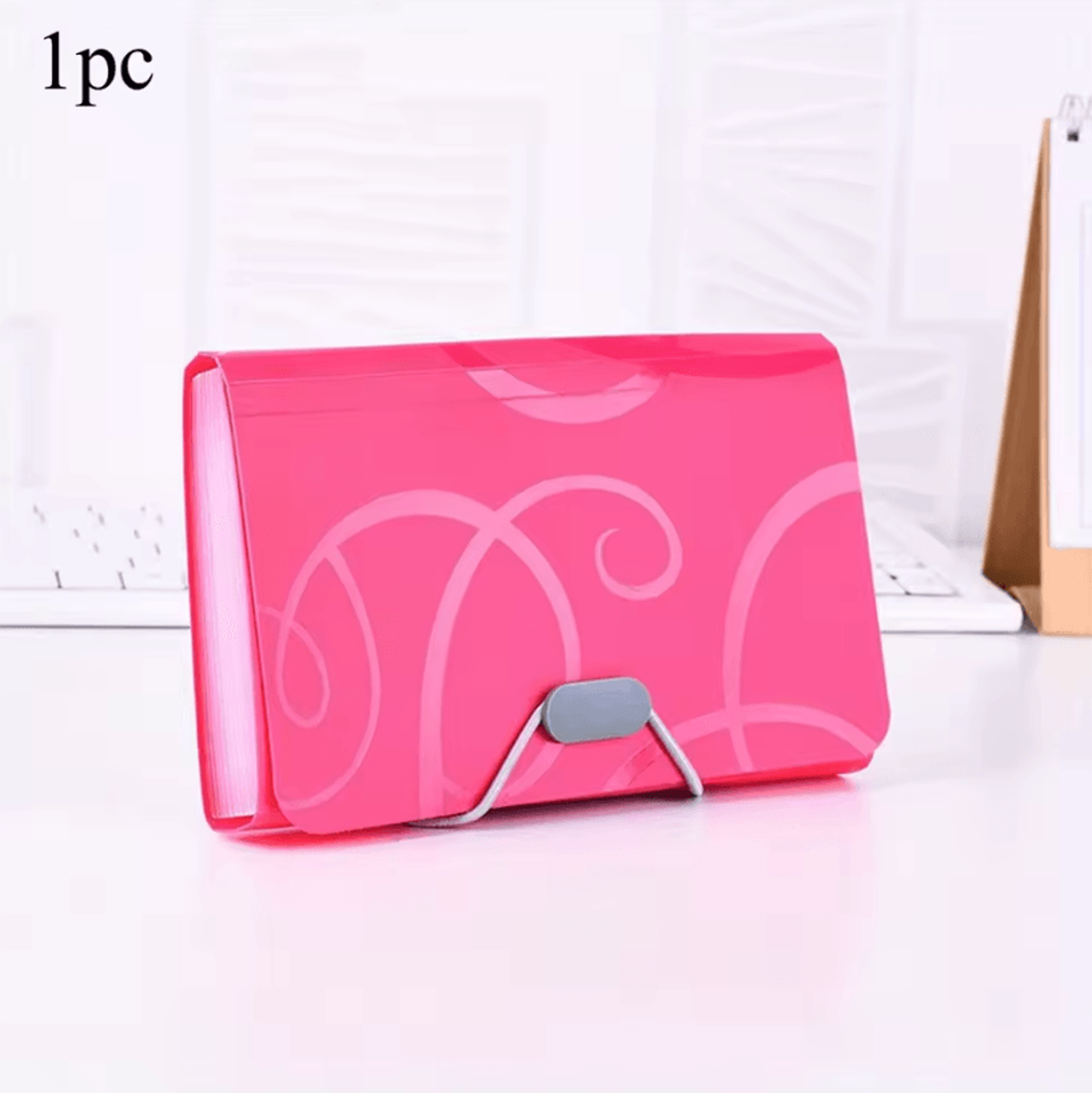 A6 Portable File Folder  Expanding Document Organizer With Card Holder File Wallet Plastic Pouch 6