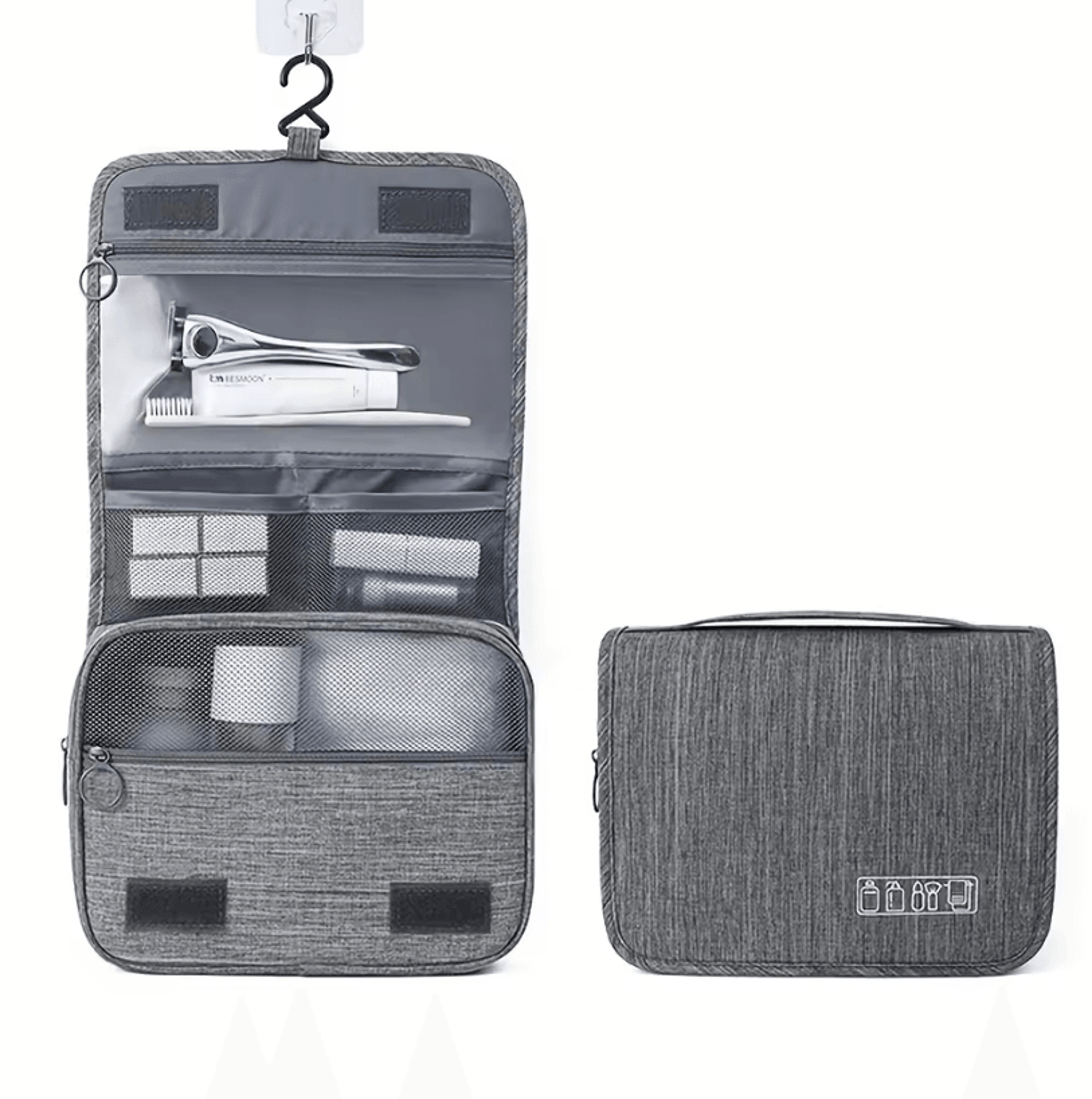 MultiFunctional Travel Toiletry Bag With Hanging Hook  Waterproof Makeup And Cosmetic Storage Organ 7