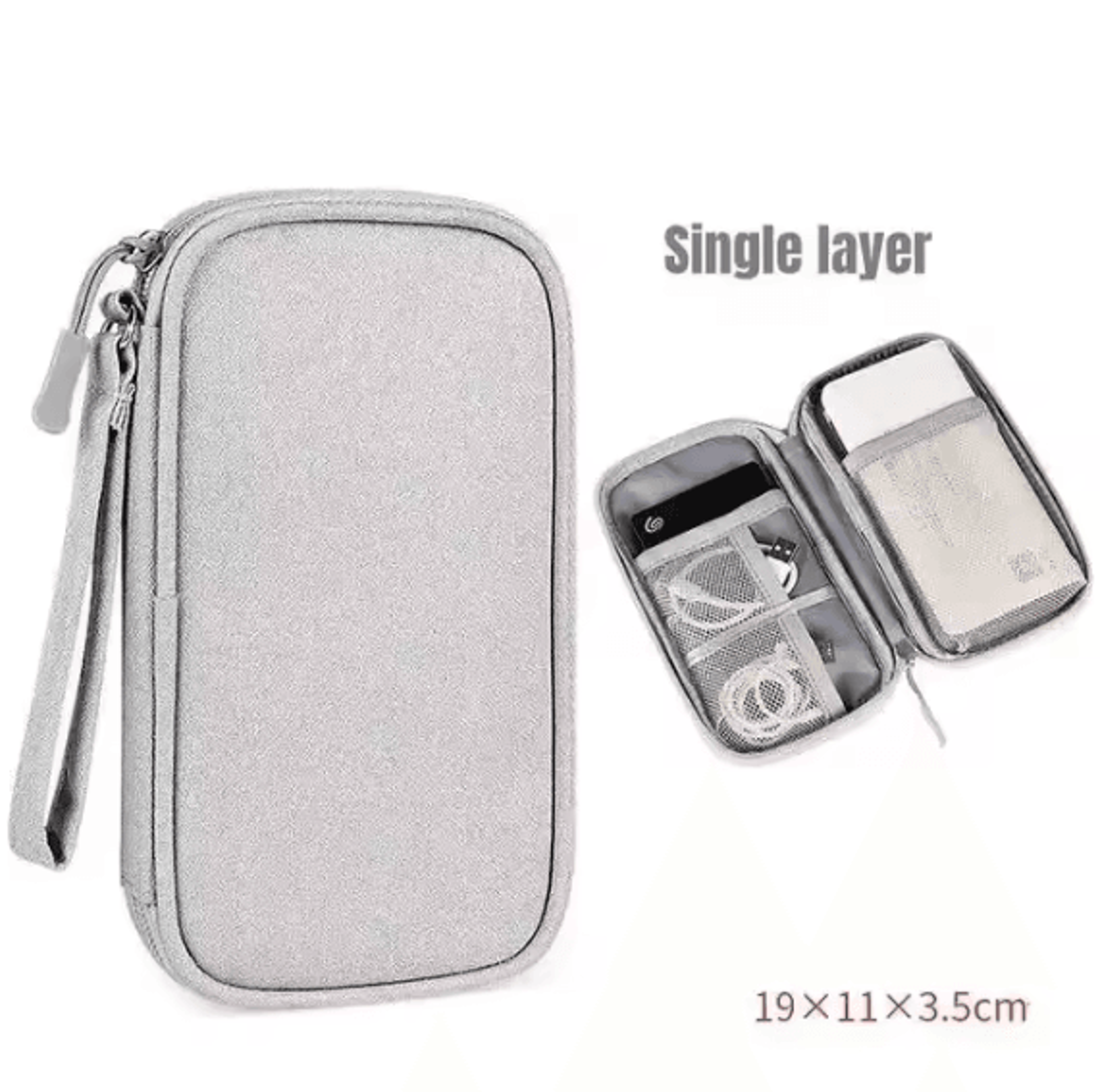 Digital Accessories Organizer Bag SingleDouble Layer Portable Cable Storage Pouch For Tech Accessor 8