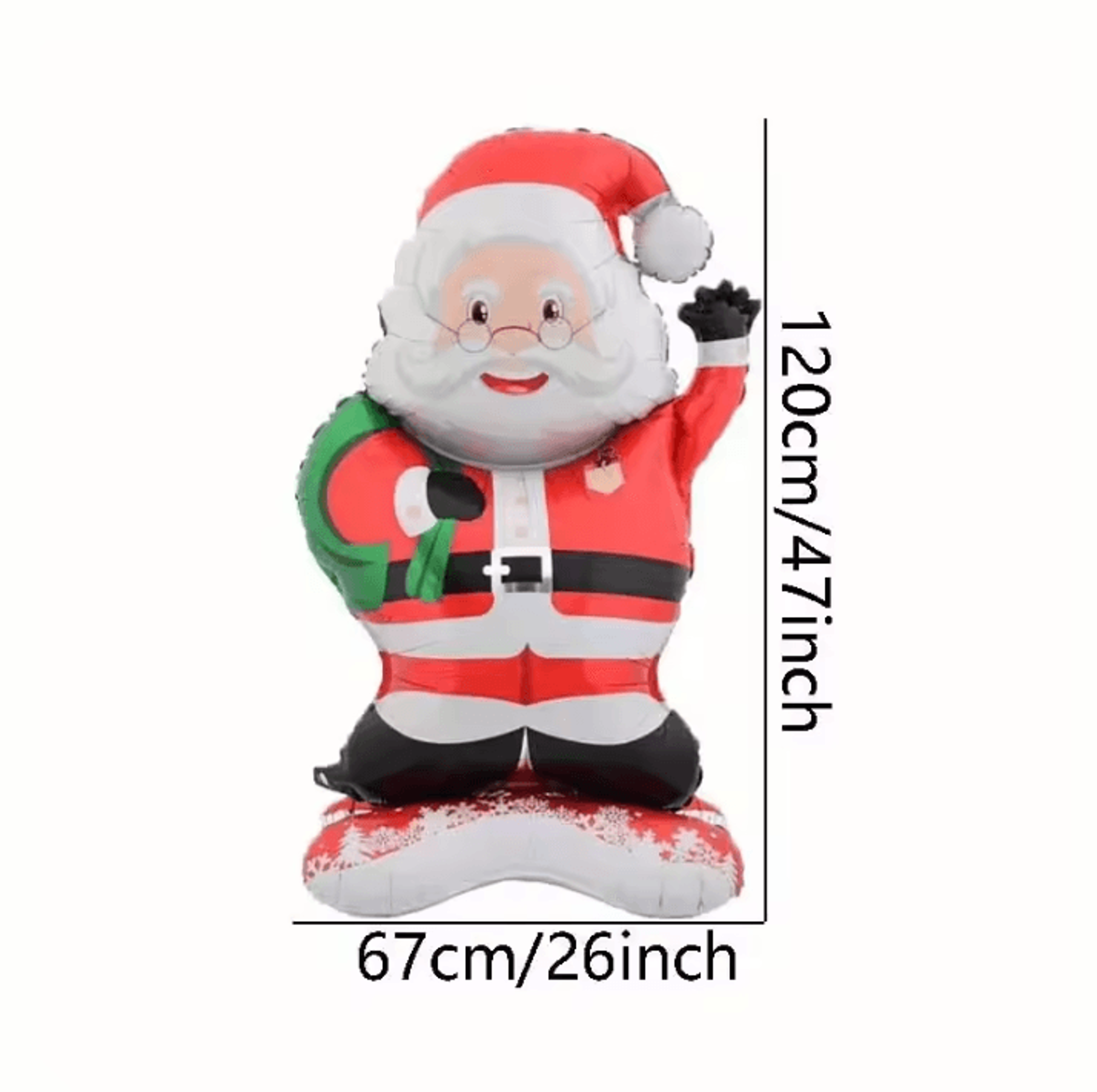 Standing Santa Claus Foil Balloon Christmas Home And Party Decoration Aluminum Foil Festive Outdoor 4