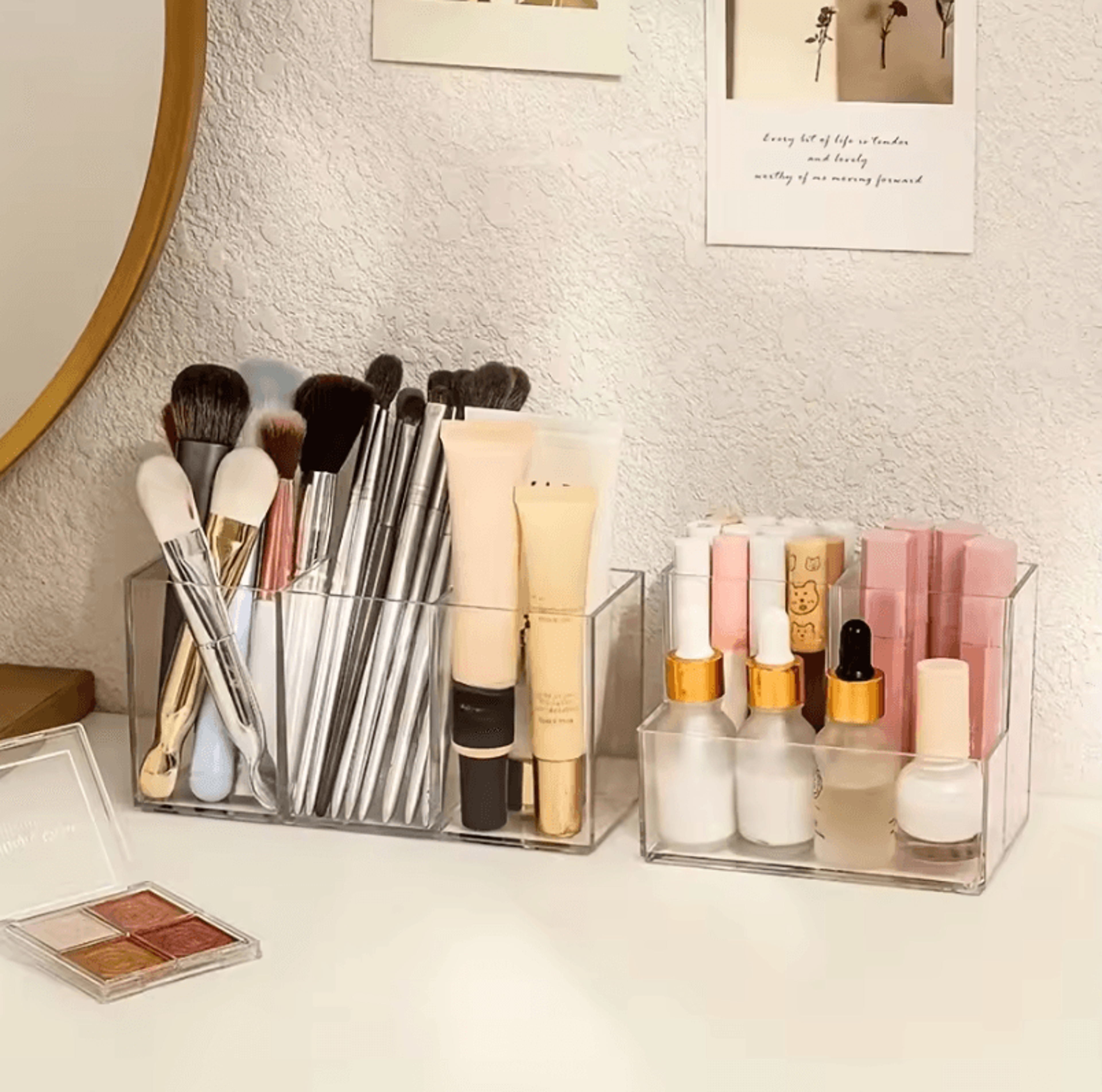 1pc Transparent Transparent Makeup Organizer Cosmetic Storage Holder For Lipstick Brushes Skincare  4
