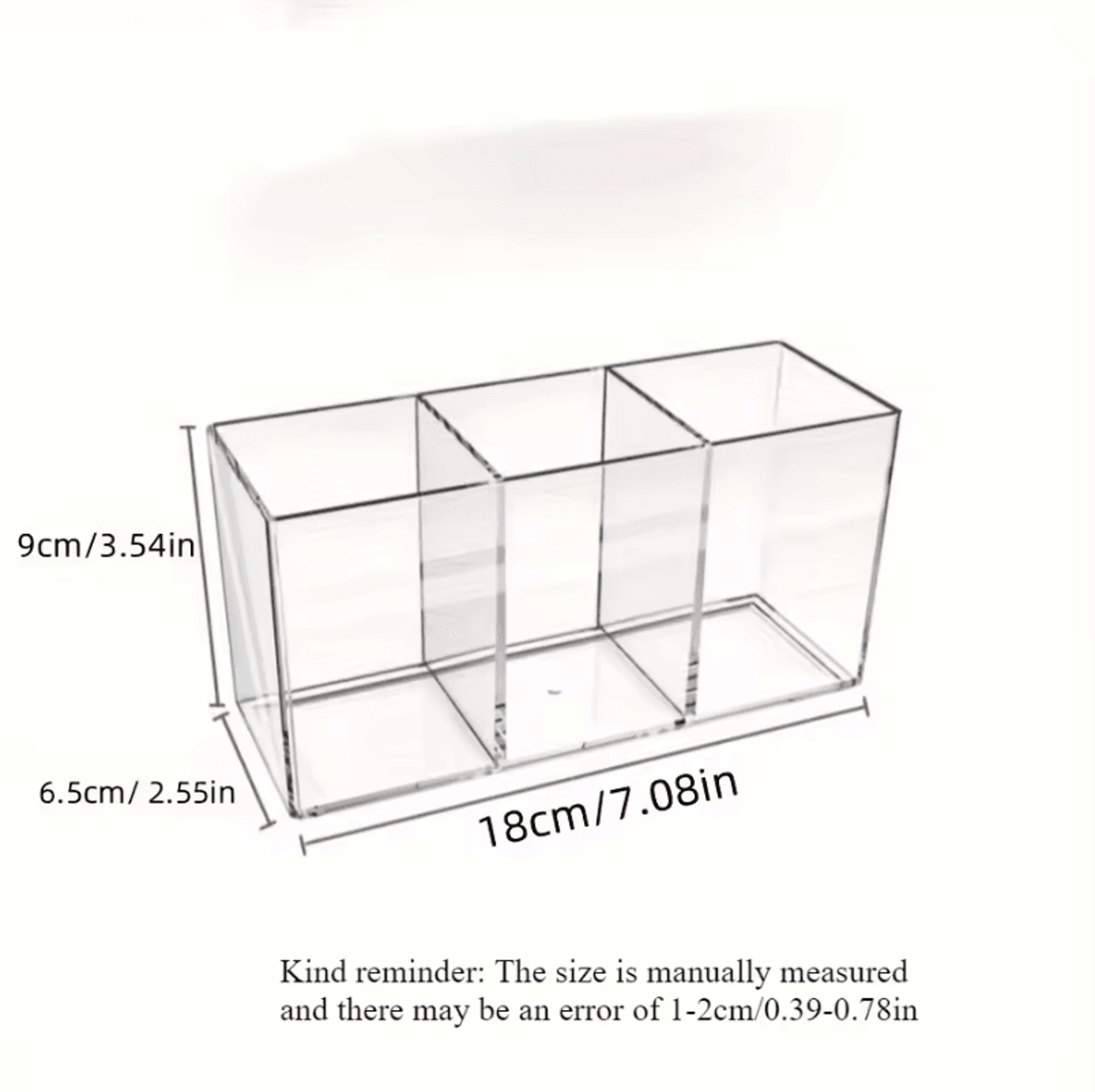 1pc Transparent Transparent Makeup Organizer Cosmetic Storage Holder For Lipstick Brushes Skincare  5