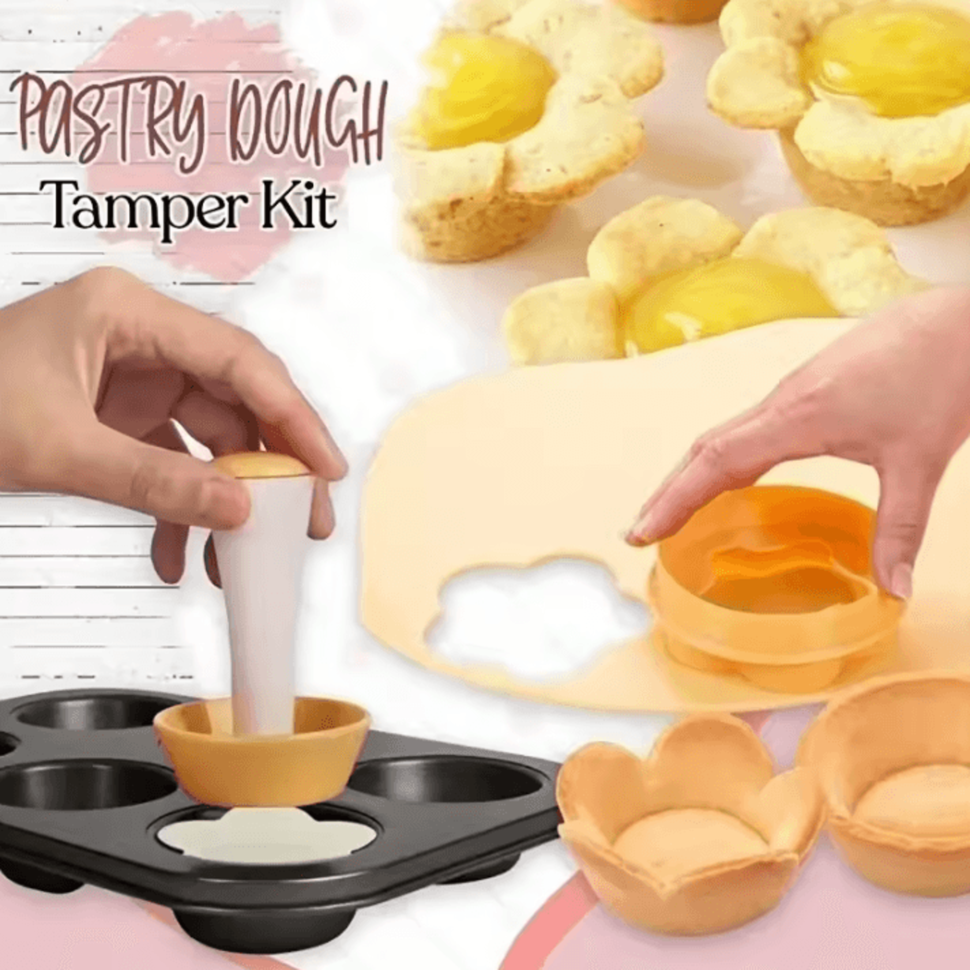 Creative Creative Cake Mold Set Pastry Dough Tamper With Flower Shaped Cutter For Baking Cakes Bisc 2
