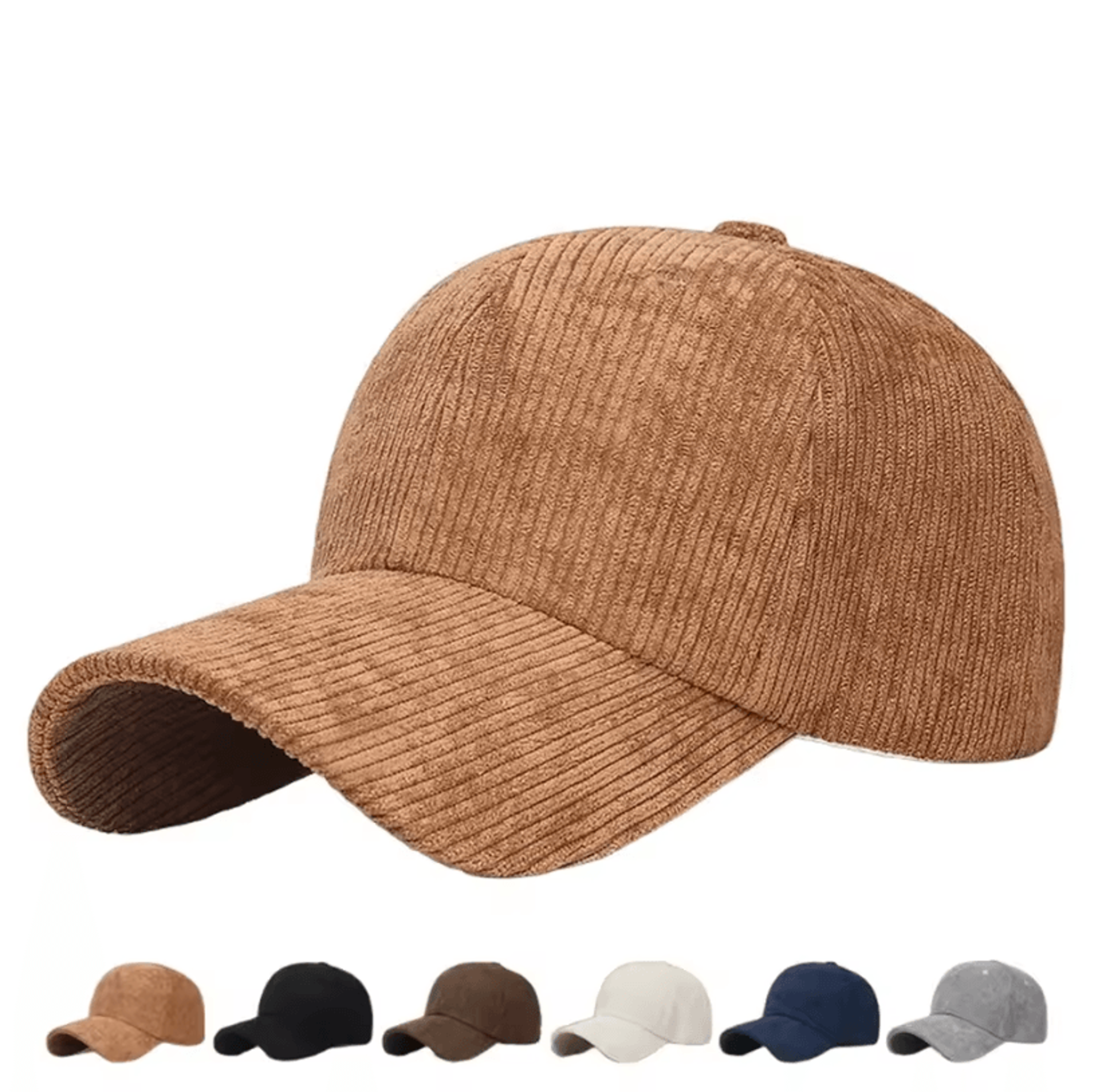 Corduroy Baseball Cap Adjustable Unisex Vintage Hip Hop Outdoor Hat For Spring And Autumn 0