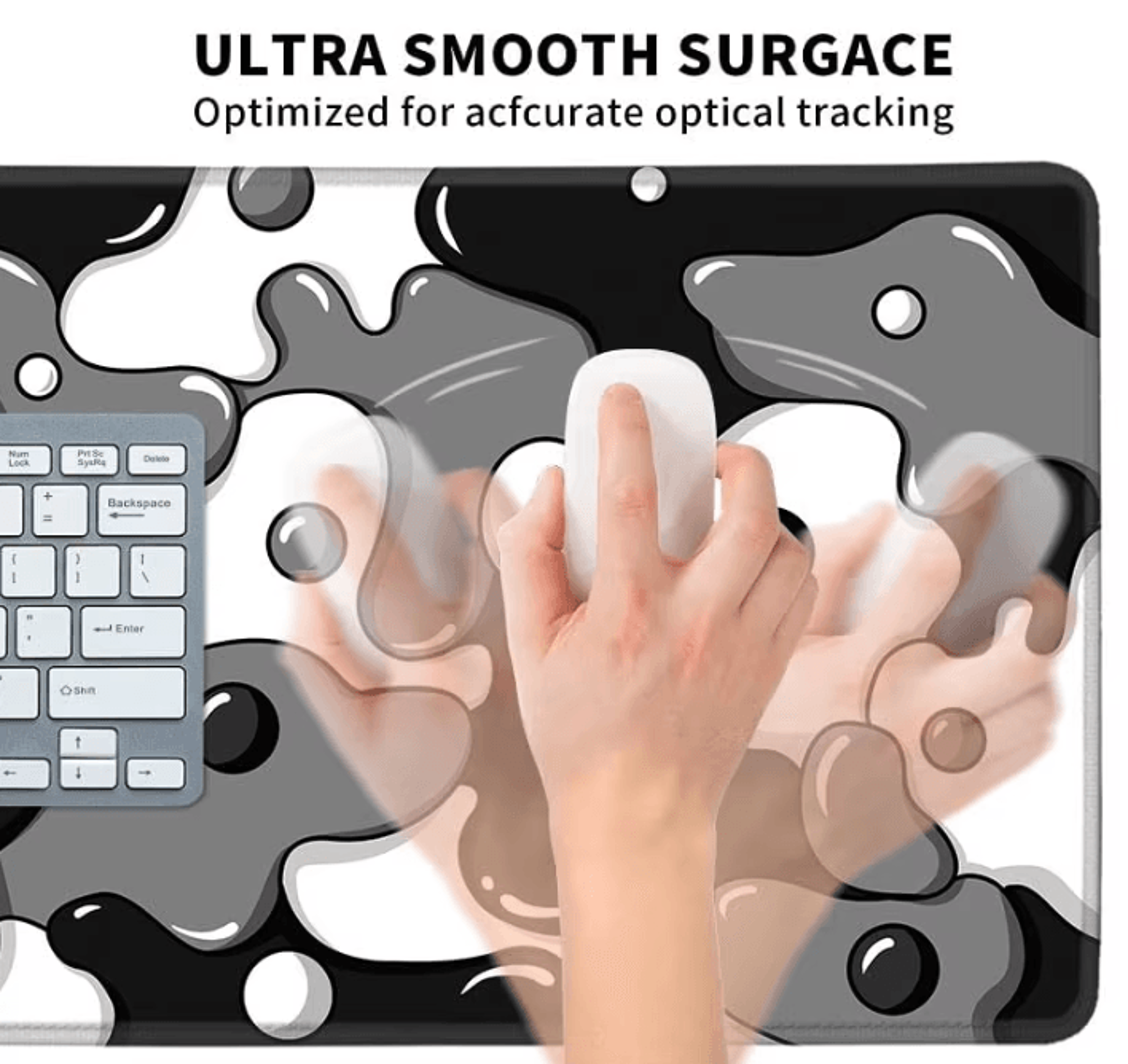 Large Extended Mouse Pad With Stitched Edges And NonSlip Rubber Base For Desk 3