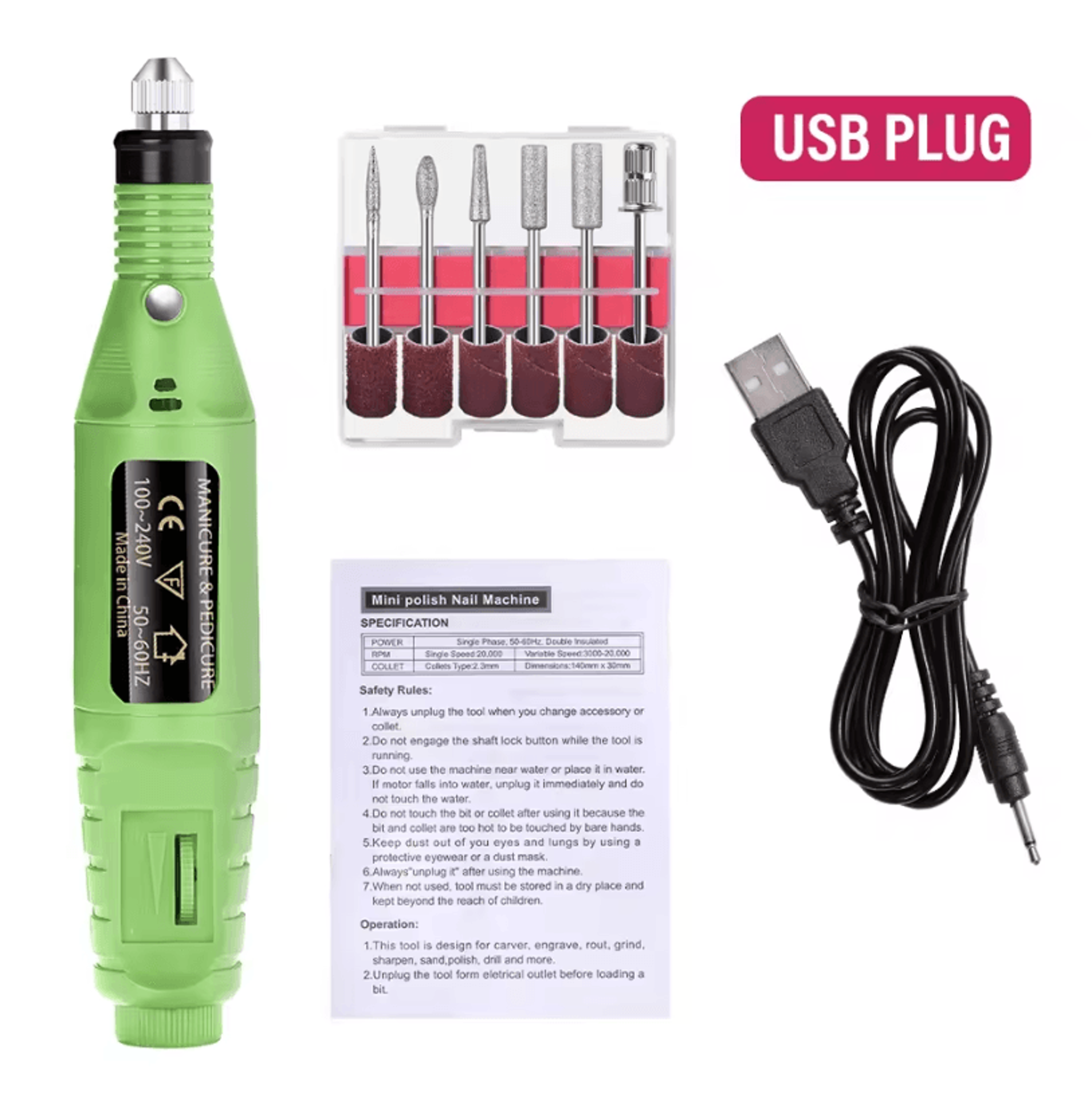 Electric Nail Drill Machine Kit For Professional Manicure And Pedicure Grinding Tool 17