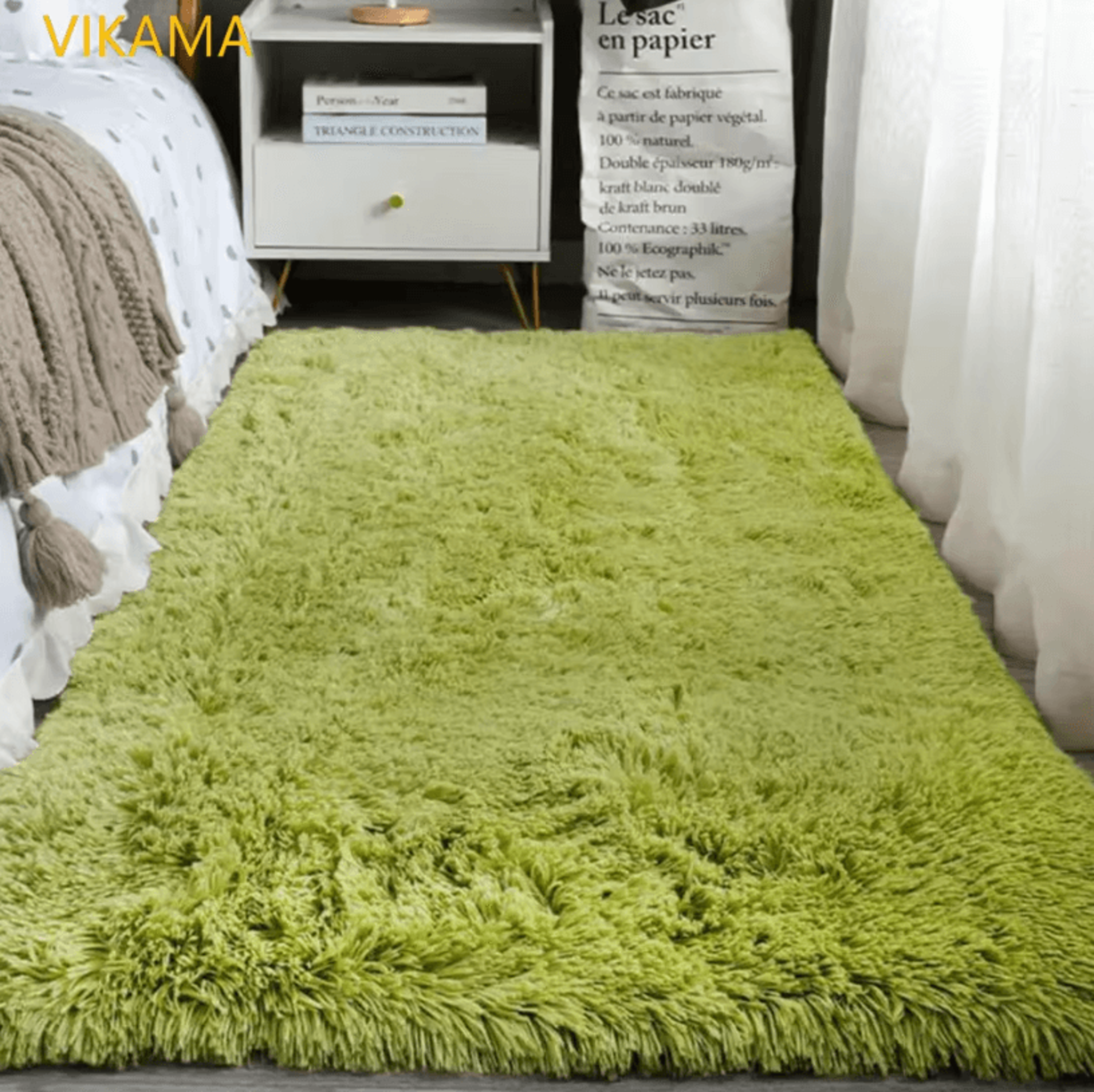 Luxury Silk Wool Rug NonSlip Washable Soft Mat For Living Room Bedroom And Sofa 5