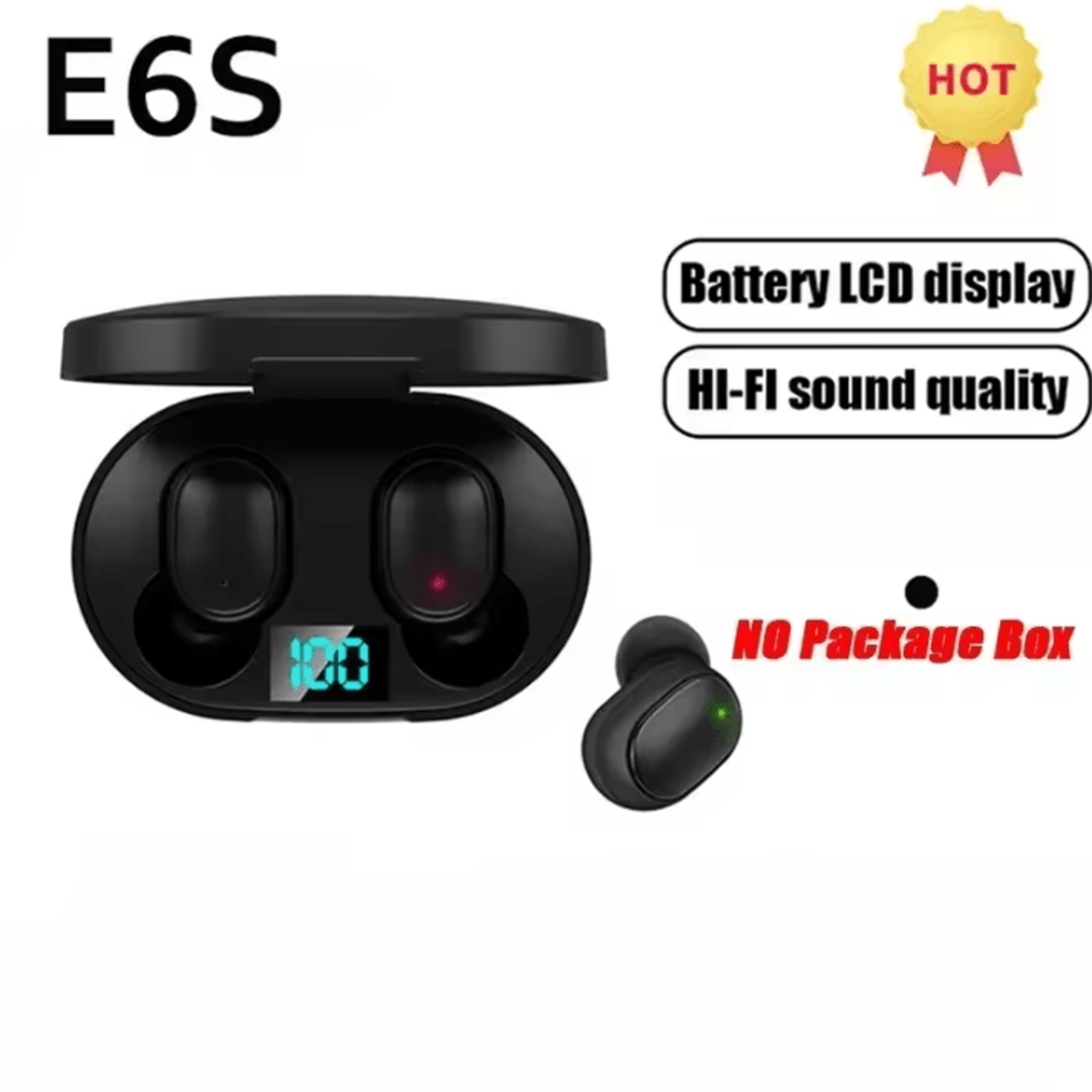 E6S Wireless Bluetooth Earbuds TWS Headset With Noise Cancelling And Microphone 6