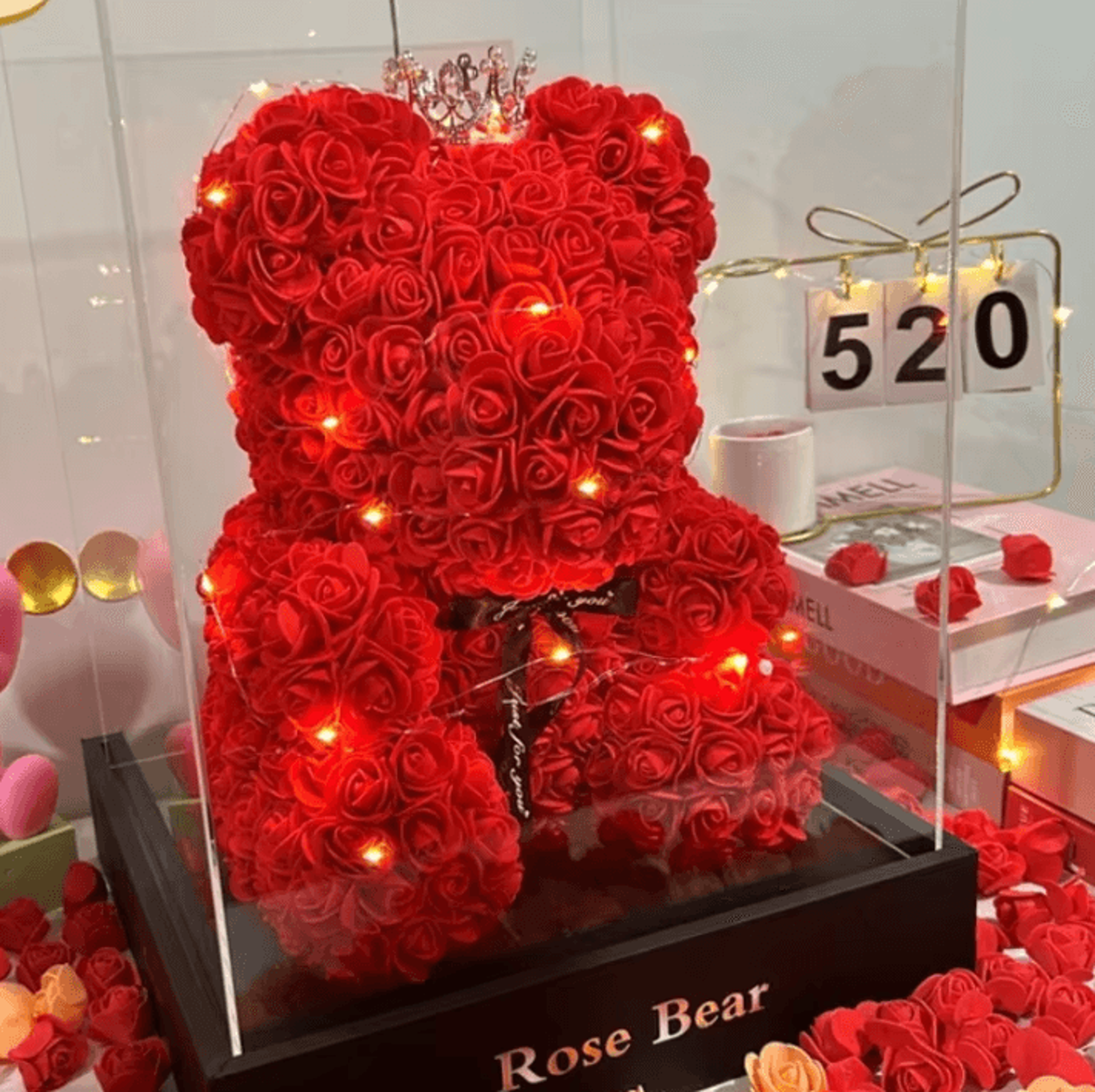 2025 New Eternal Rose Teddy Bear Artificial Flower Gift For Mom And Romantic Occasions 0