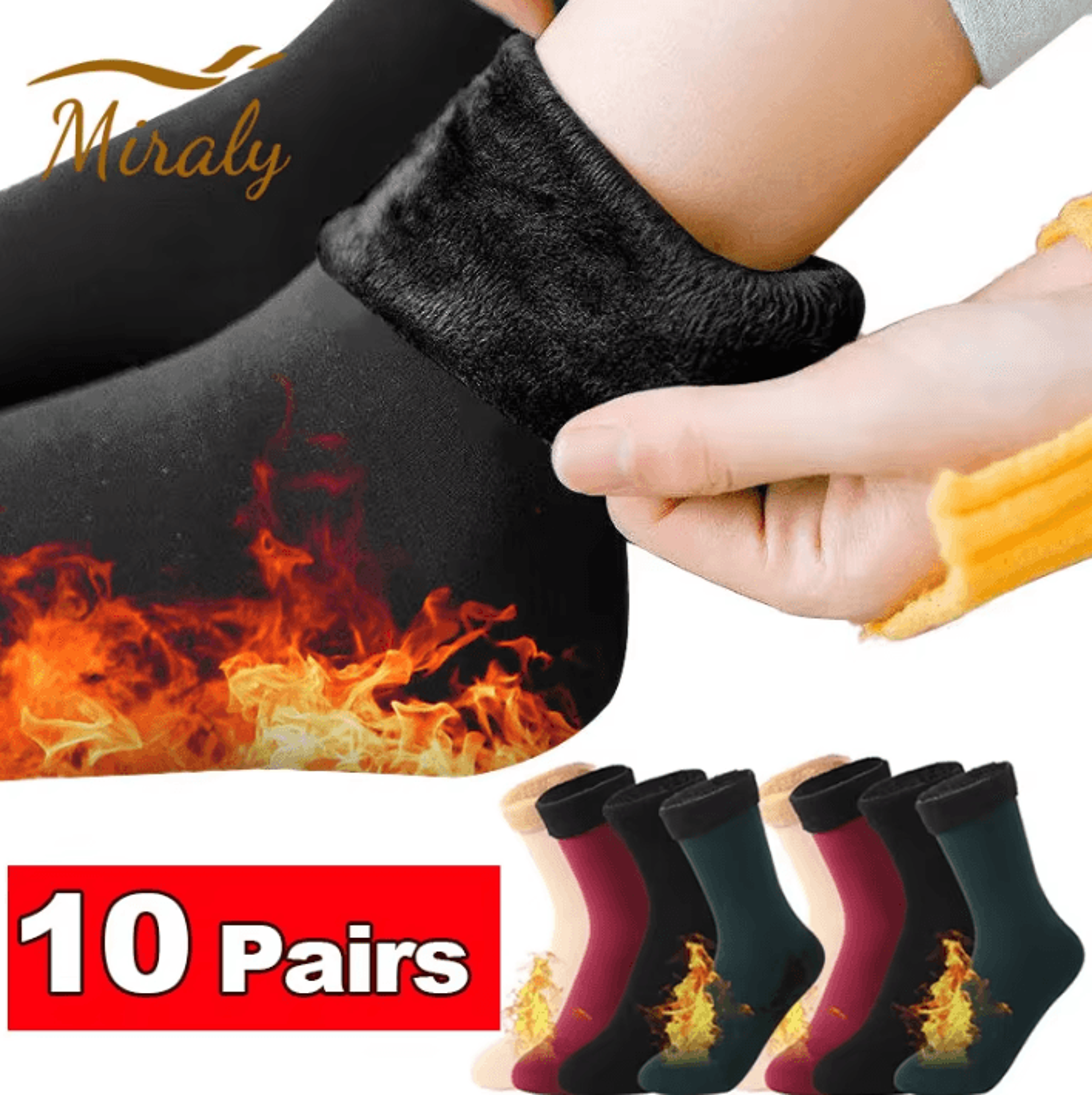 Womens Thermal Socks For Women Winter Warm Fleece Short Cashmere Wool Snow Velvet Floor Socks 0
