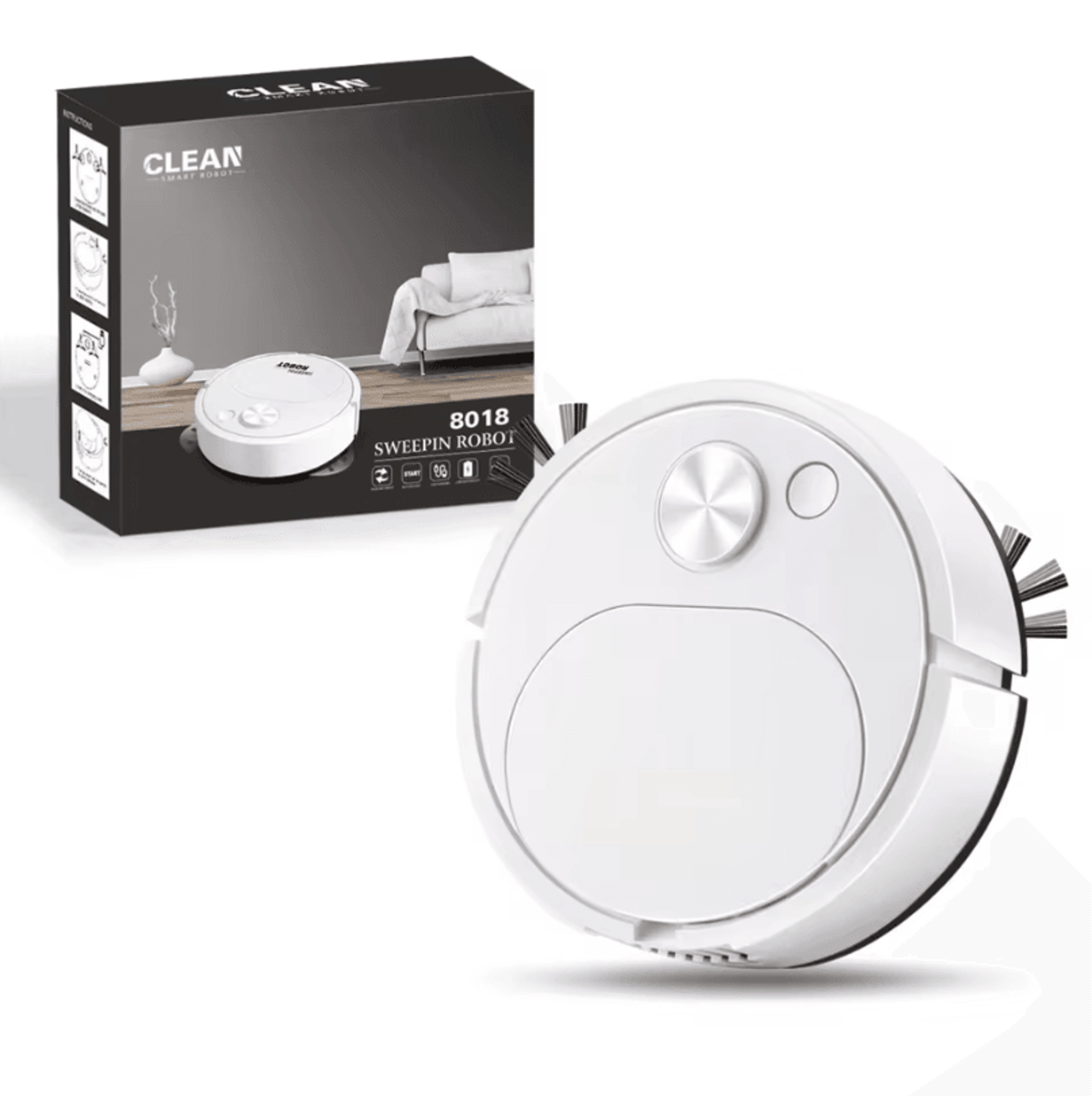 NEW Robot Vacuum Cleaner USB 3in1 Smart Wireless Sweeping And Mopping Floor Cleaner For Home Office 6