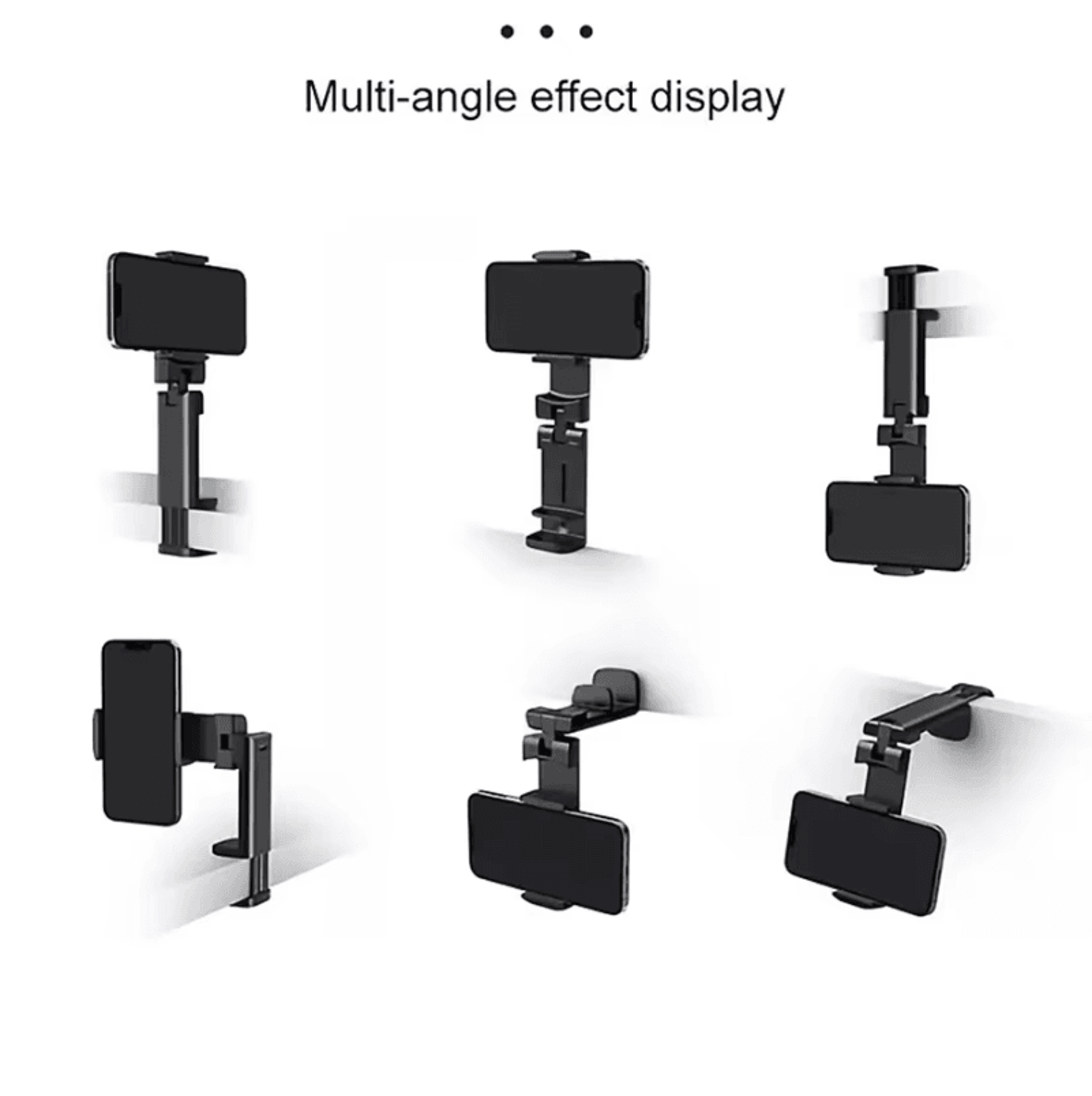 Foldable Travel Phone Holder  Adjustable Portable Airplane Phone Stand Desk Mount For Flight Train  6