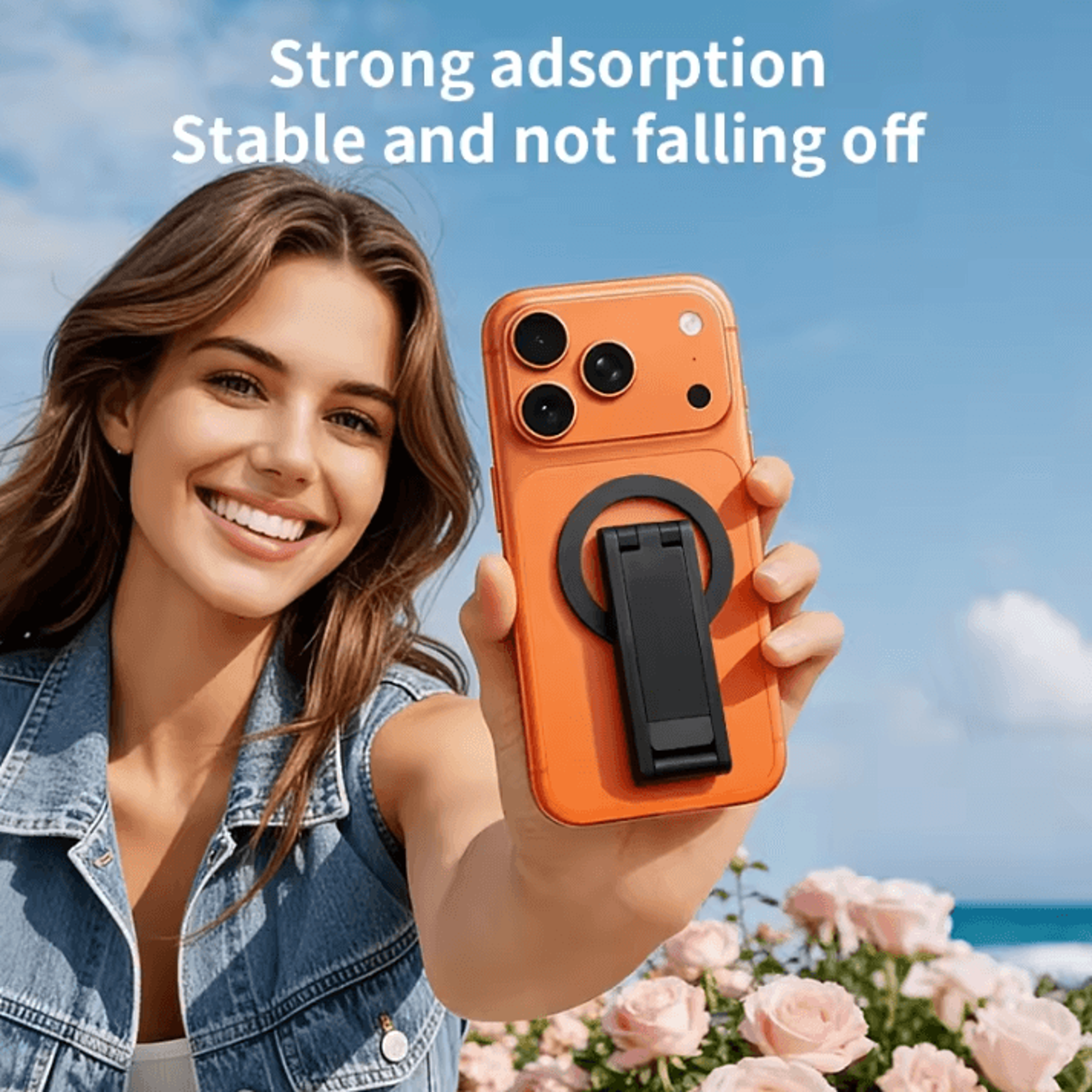 Foldable Portable Magnetic Phone Stand  Universal Foldable Tripod Phone Mount For MagSafe IPhone  A 2