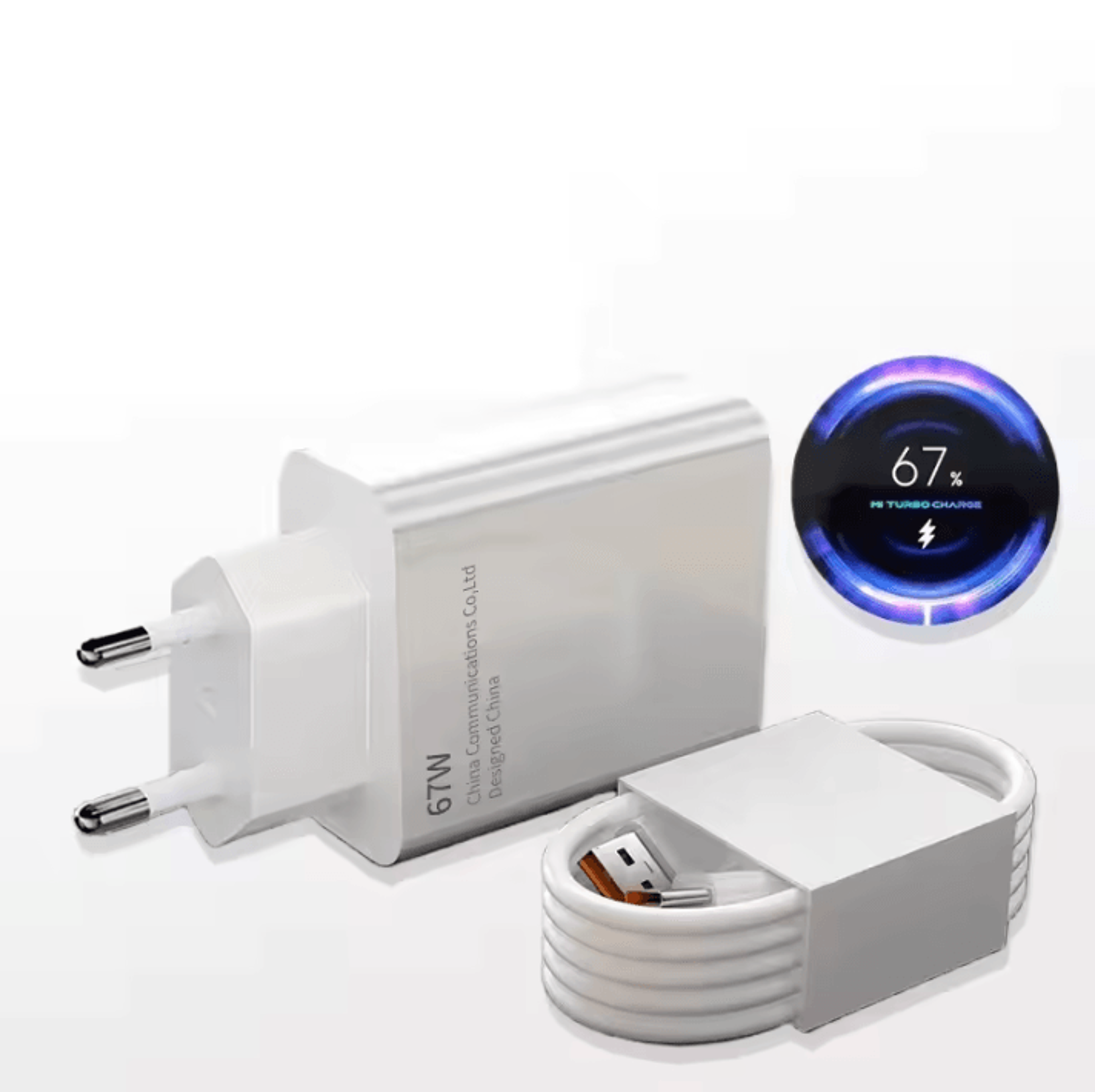 67W USB Fast Charger With USB TypeC Charging Cable  Quick Charge Adapter For Xiaomi Samsung IPhone  5