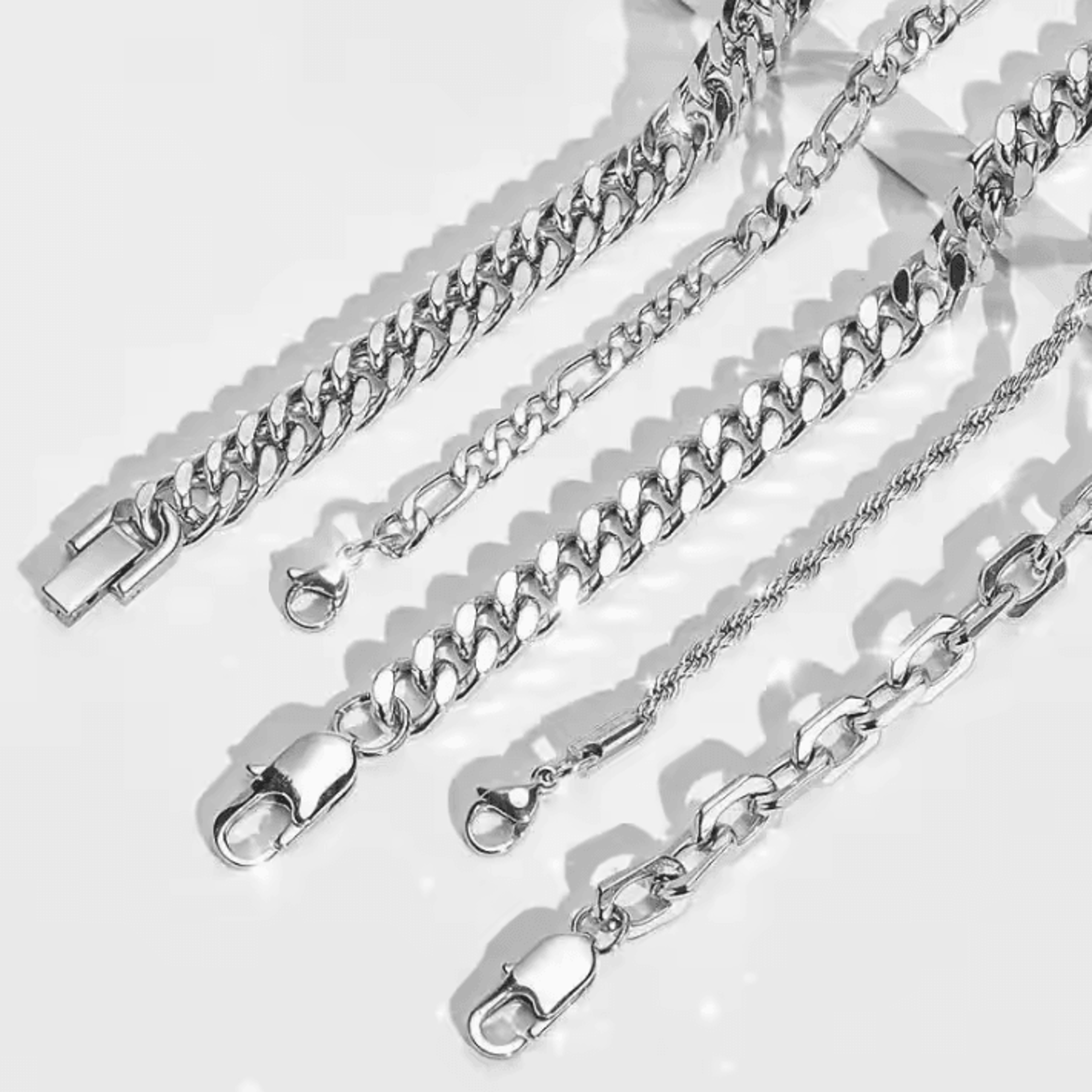 New Trendy Cuban Chain Bracelet  Classic Stainless Steel Chain Jewelry For Men And Women 3