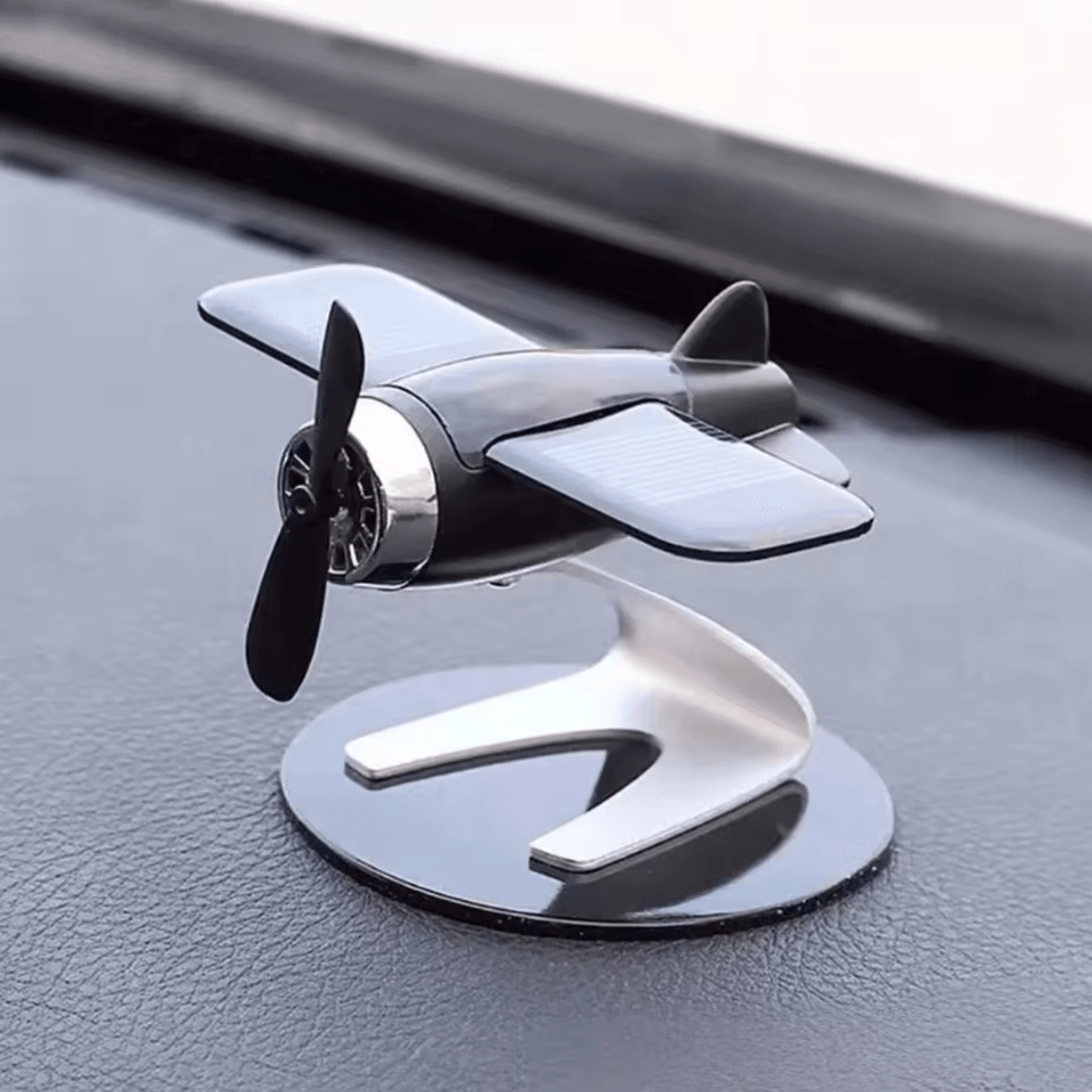 Unique Solar Airplane Car Decoration  Creative Car Dashboard Ornament And Desktop Gift For Men Wome 8