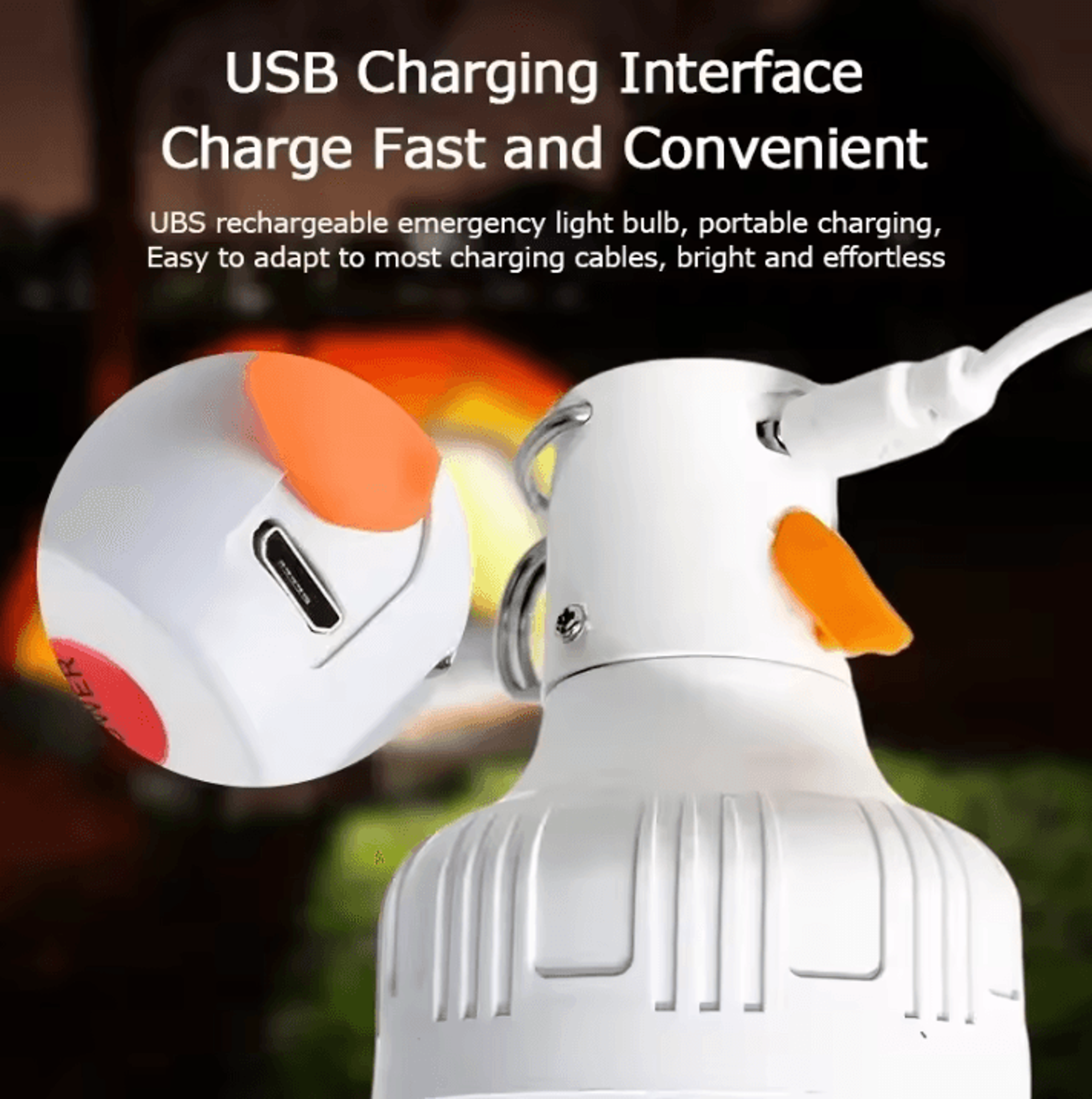 Multifunctional Rechargeable LED Camping Light  Portable USB Charging Lantern With Hook Dimmable Ou 3