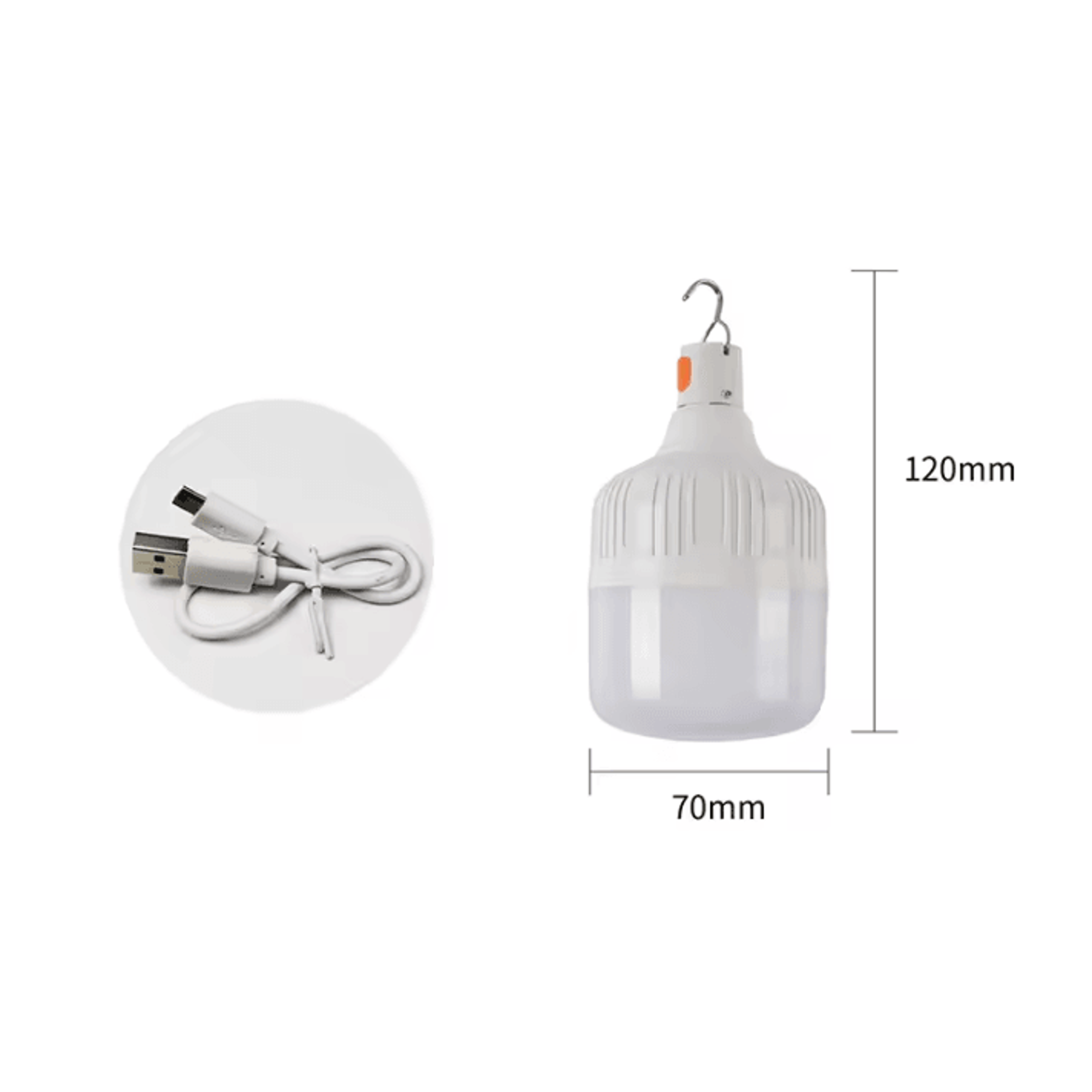 Multifunctional Rechargeable LED Camping Light  Portable USB Charging Lantern With Hook Dimmable Ou 8