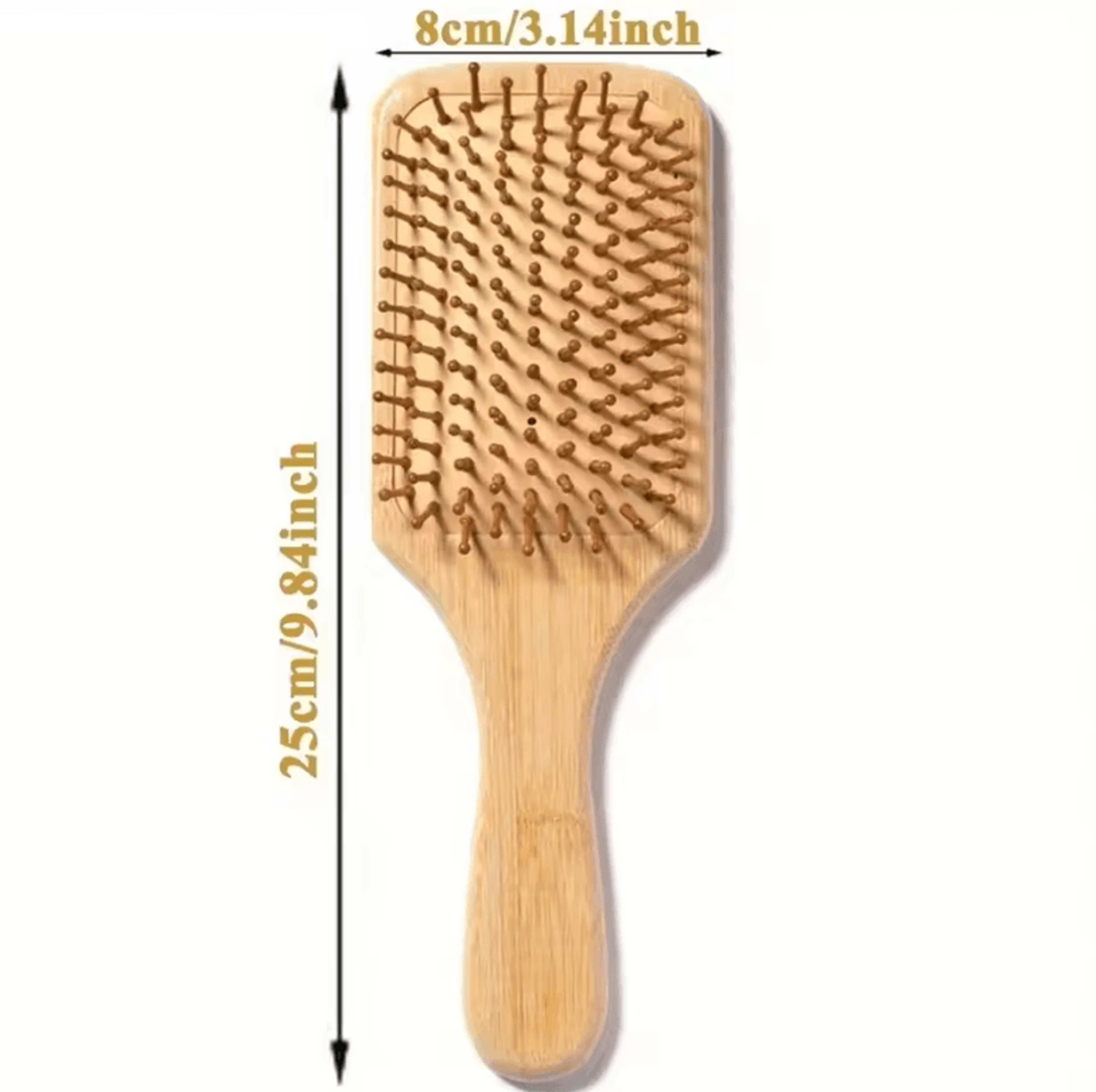 Marseilis Natural Bamboo Paddle Comb With Air Cushion For Scalp Massage AntiStatic Tangle Free Comb 9