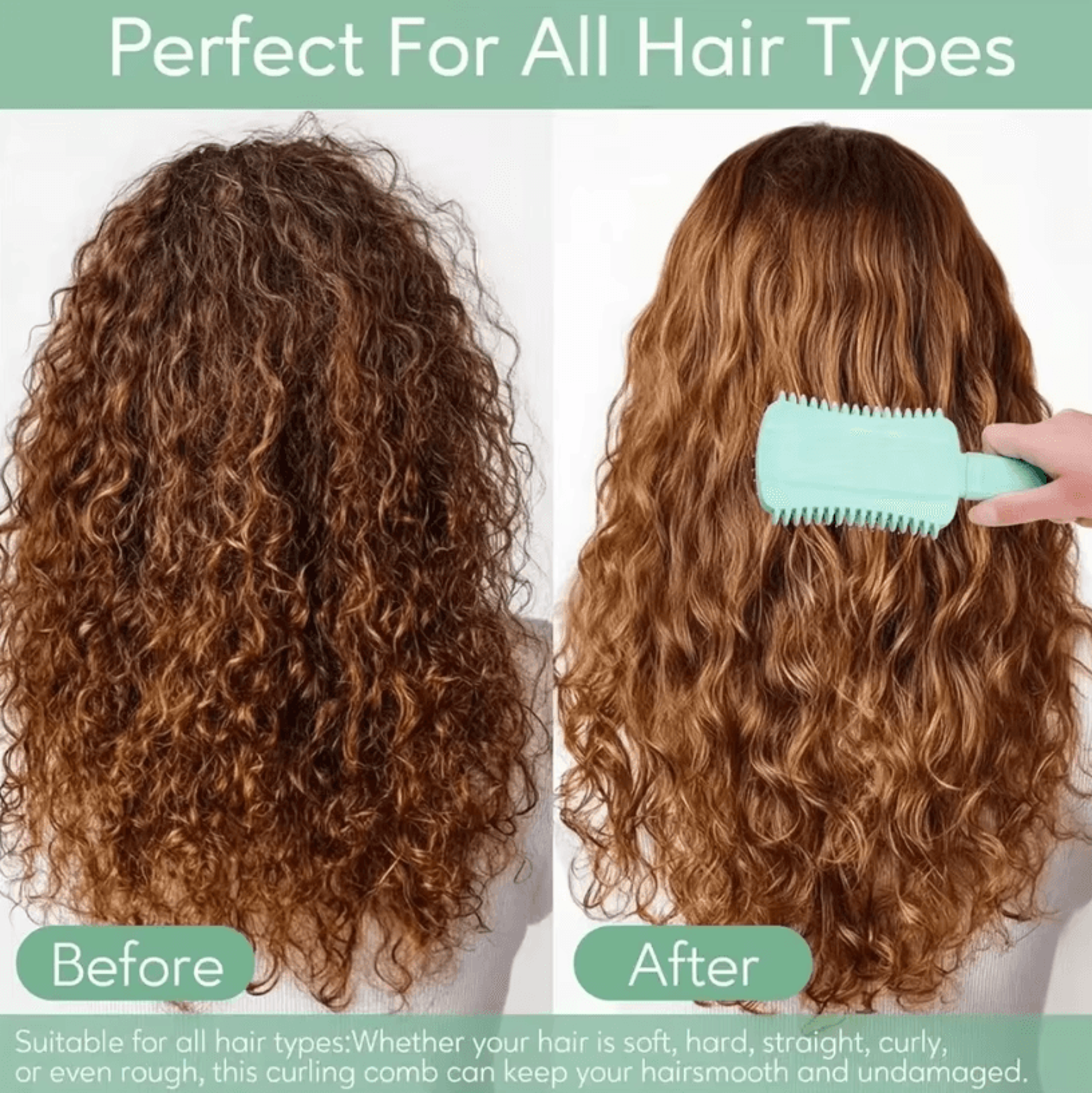 Womens Curls Style Comb And Curl Defining Hair Brush  Bounce Brush For Volume And Shaping Curly Hai 4