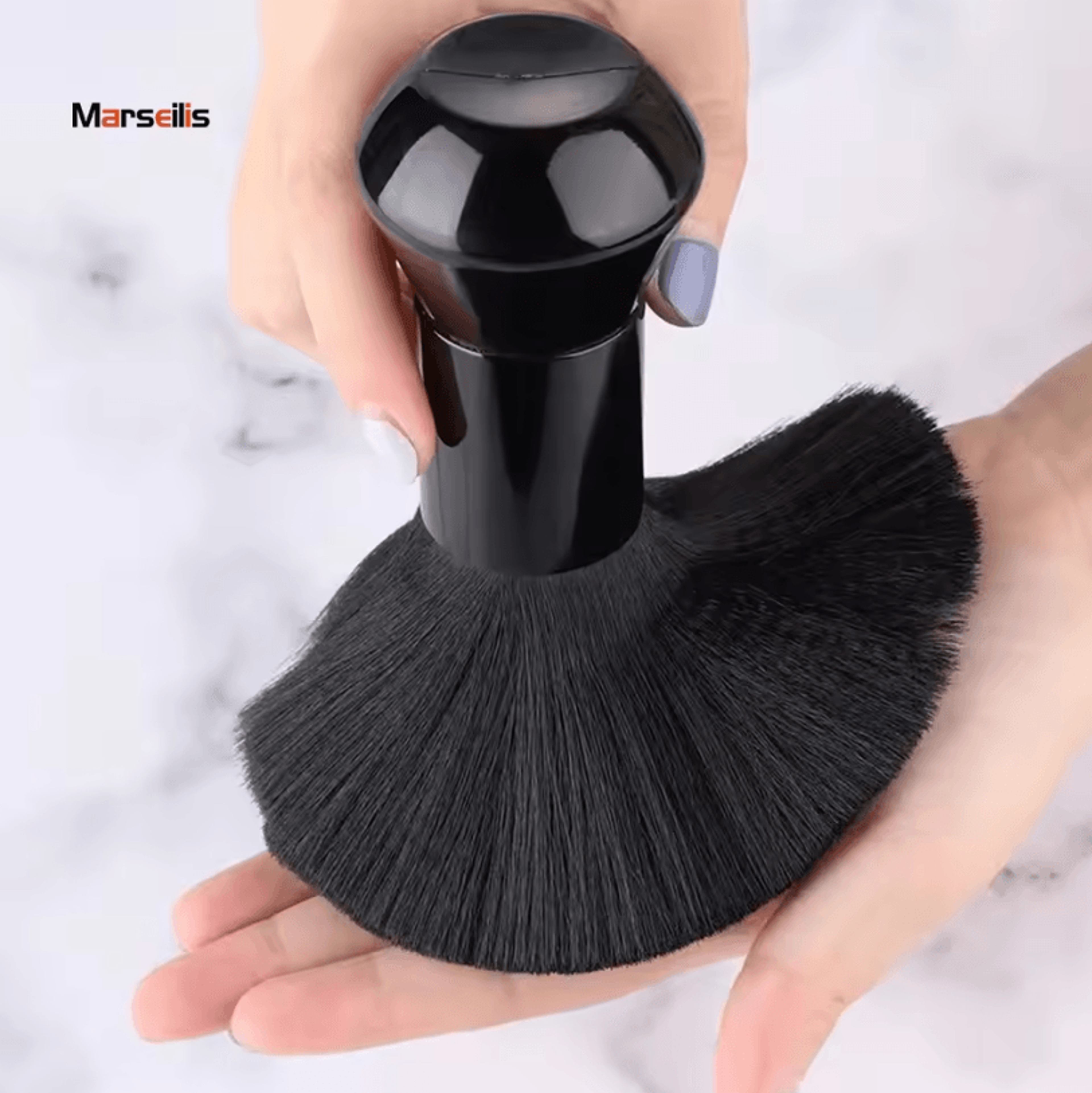 marseilis soft neck dust remover brush for hair cutting, facial cleaning and salon grooming