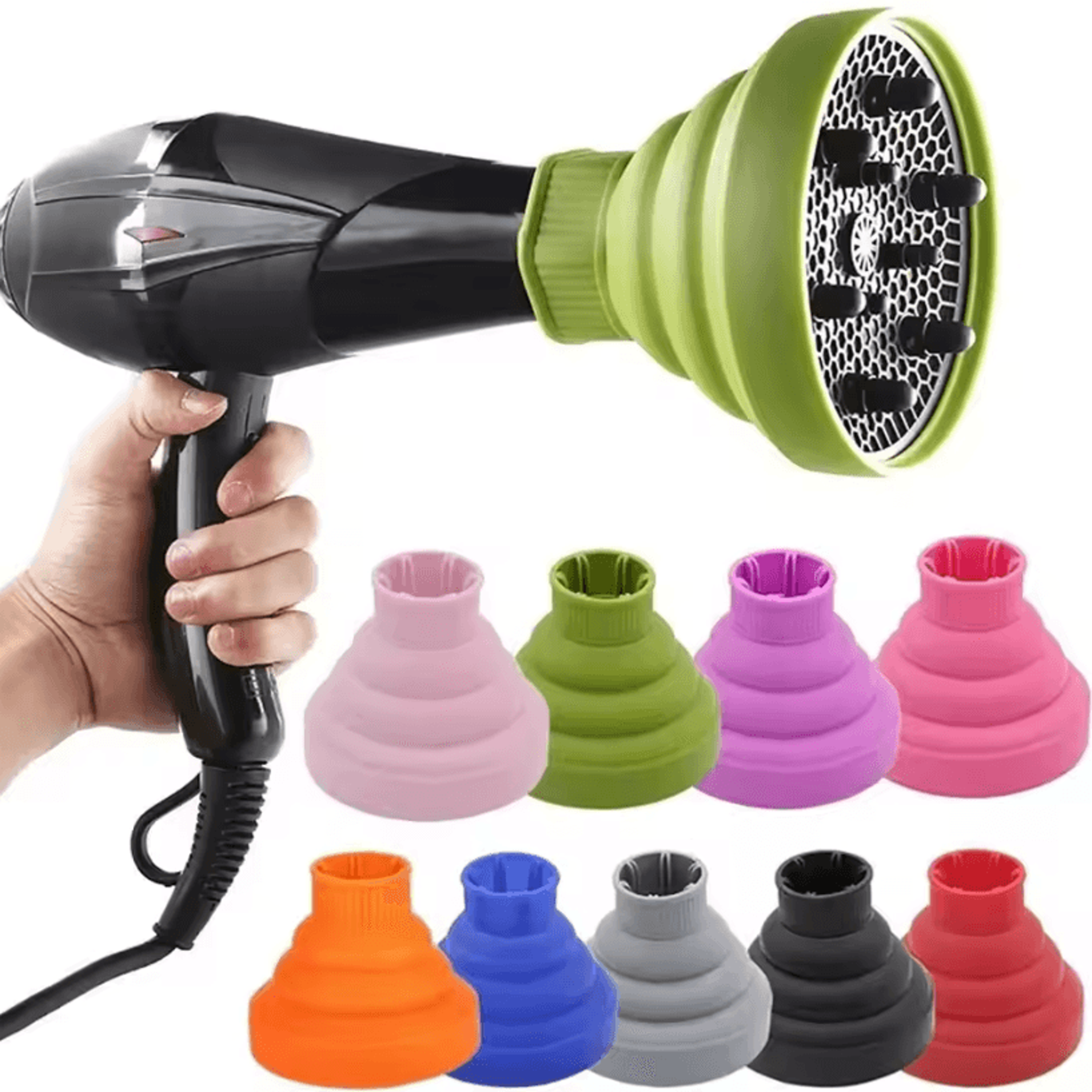 Silicone Hair Diffuser Cover Universal Hair Curl Diffuser Accessory For Hair Dryer Curly Drying Too 0