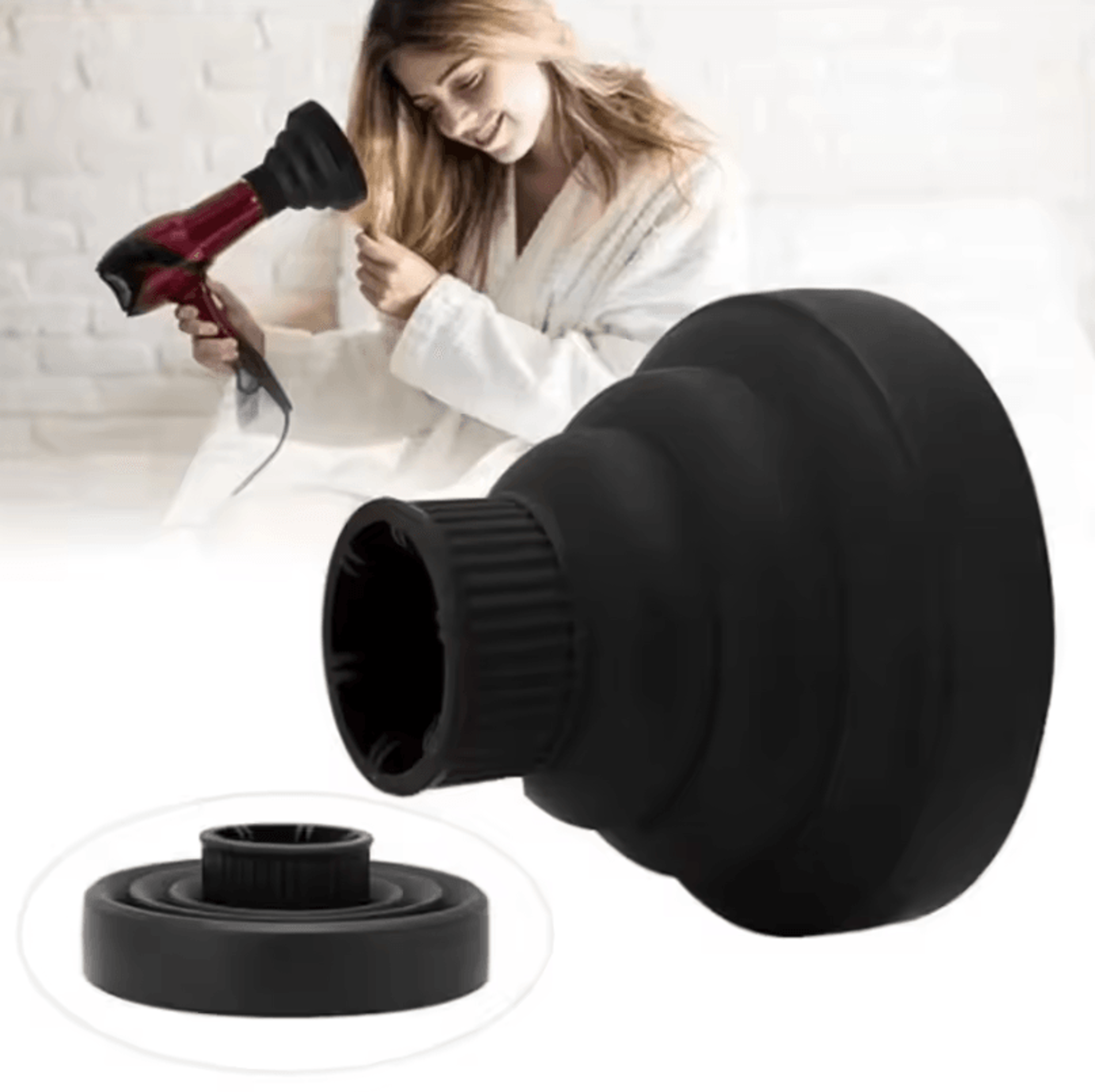 Silicone Hair Diffuser Cover Universal Hair Curl Diffuser Accessory For Hair Dryer Curly Drying Too 3