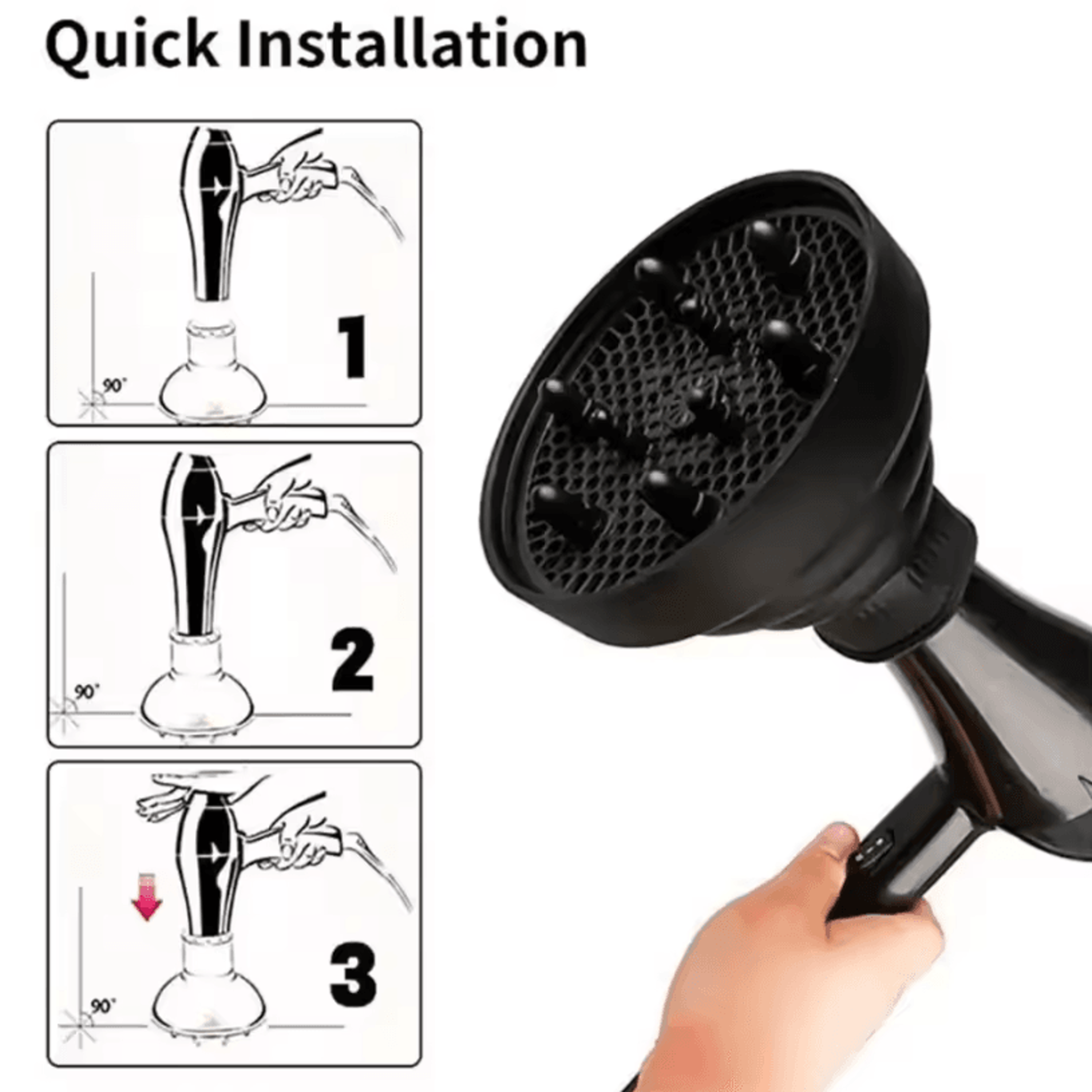 Silicone Hair Diffuser Cover Universal Hair Curl Diffuser Accessory For Hair Dryer Curly Drying Too 4