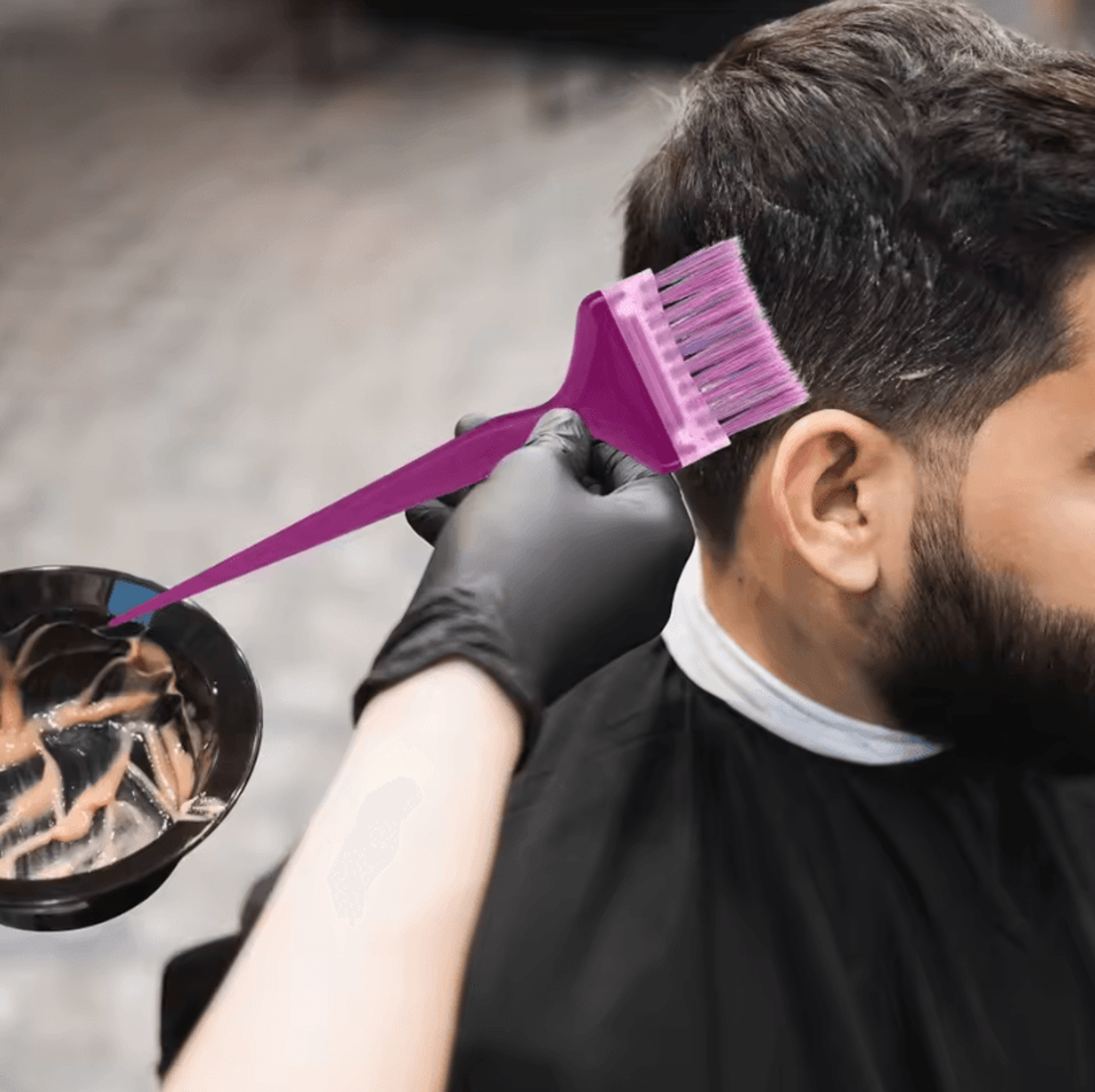 Professional Hair Dye Brush With 8 Replaceable Heads For Salon And Barber Color Application 1