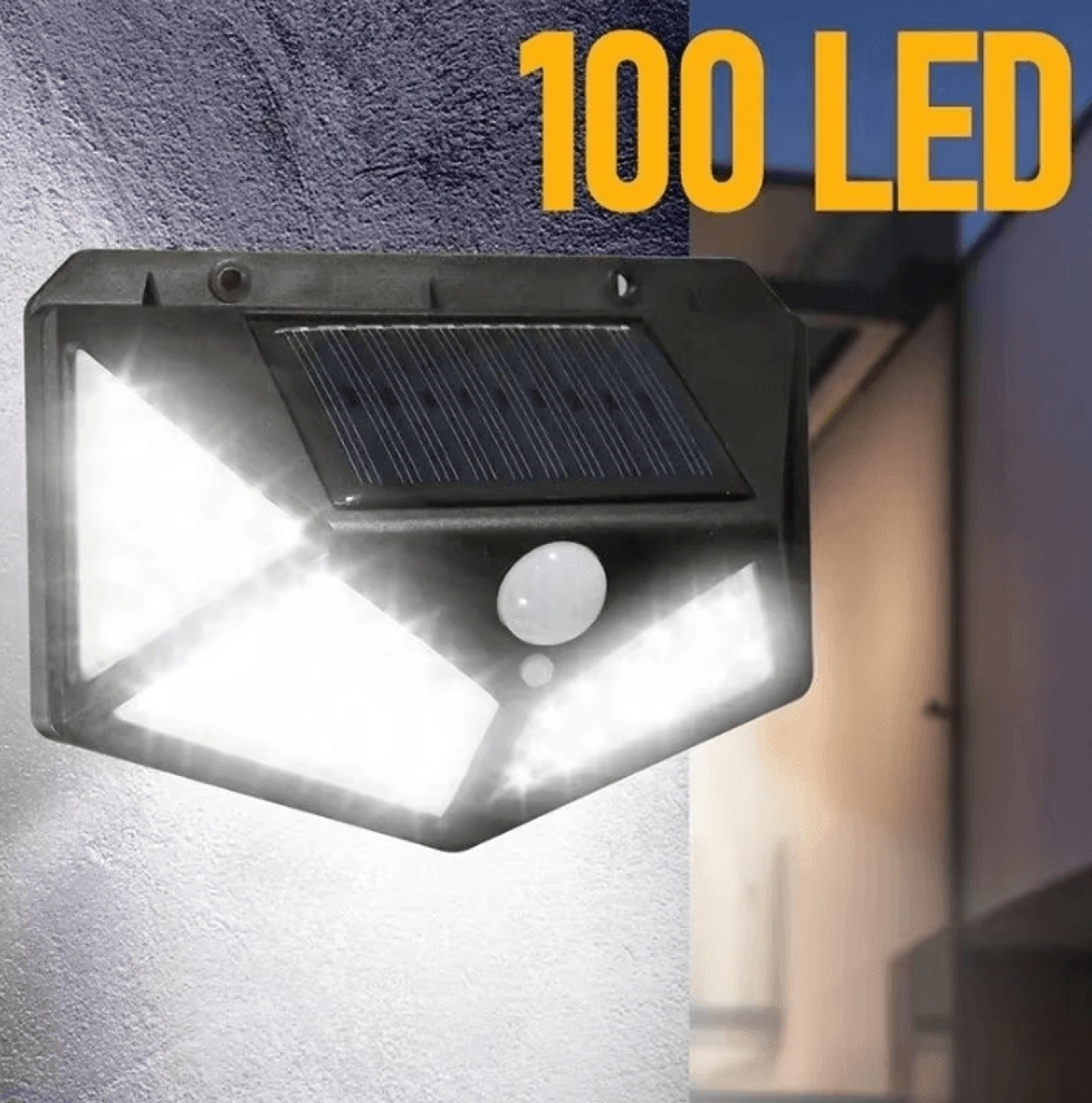 100 LED Solar Outdoor Wall Lights With PIR Motion Sensor Waterproof Garden Security Lamp 2