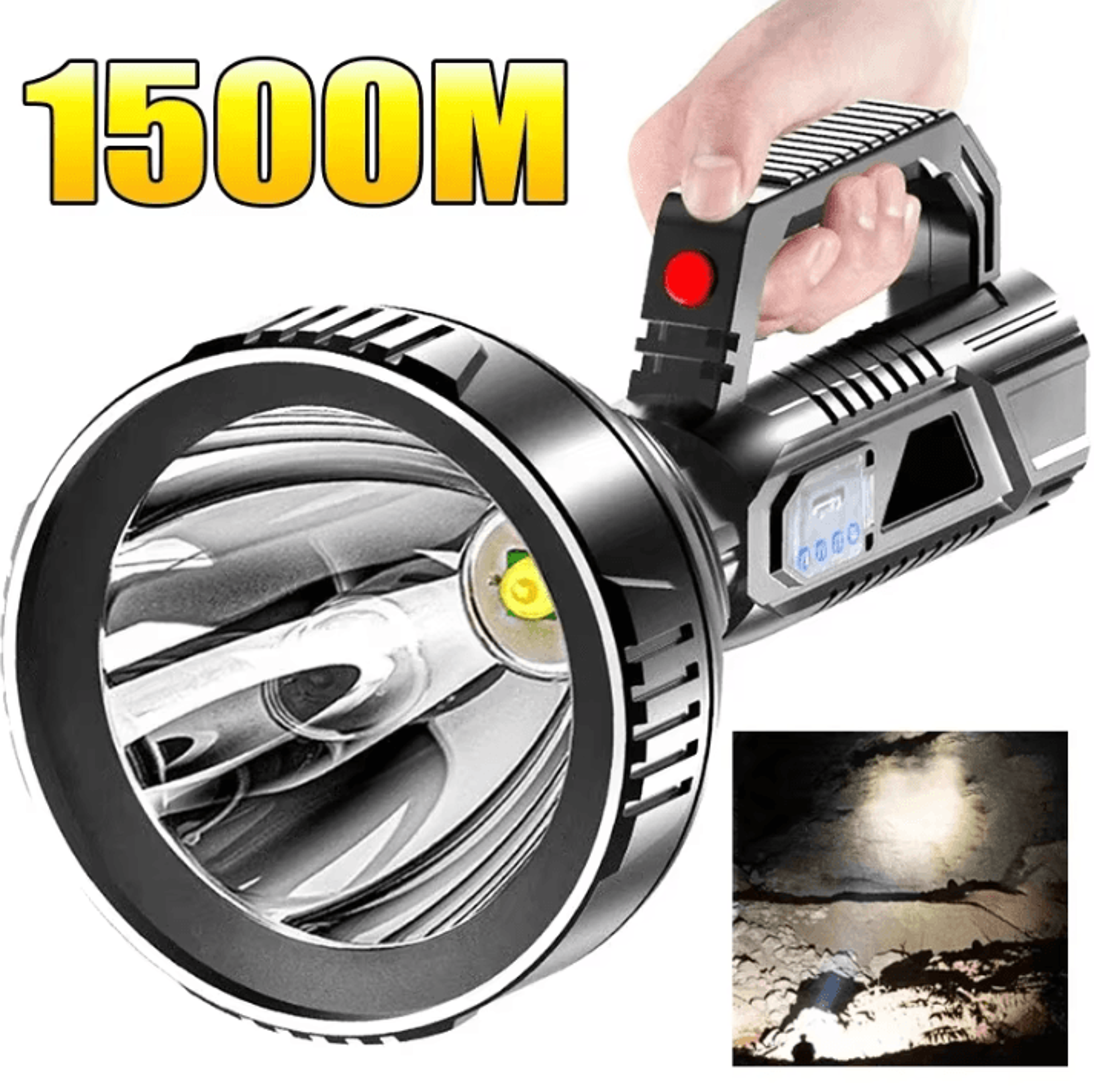 High Power USB Rechargeable LED Flashlight With Waterproof Spotlight For Fishing And Camping 0
