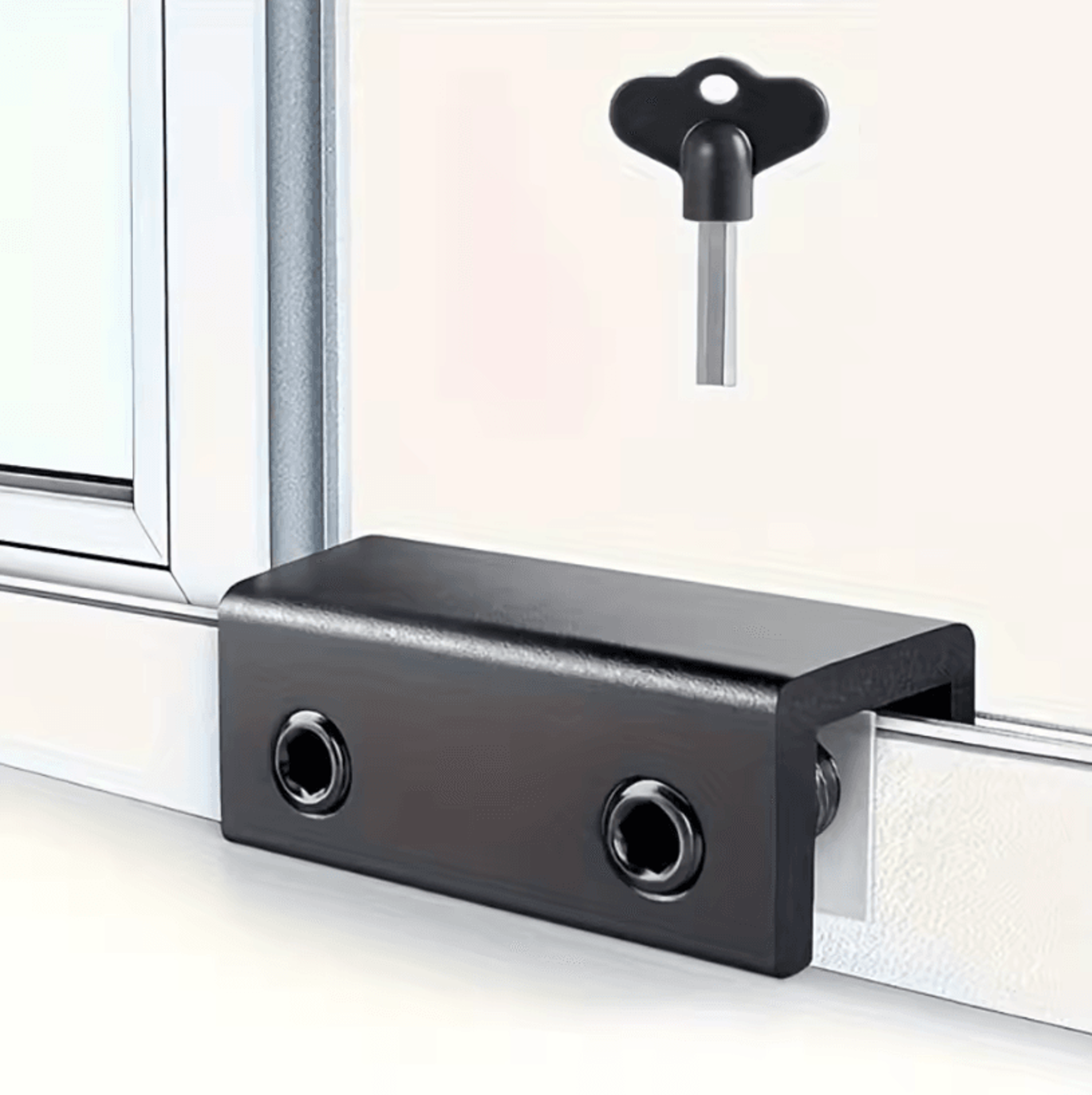 Adjustable Aluminum Window Lock Stopper For Vertical And Horizontal Windows NoDrill Installation 0