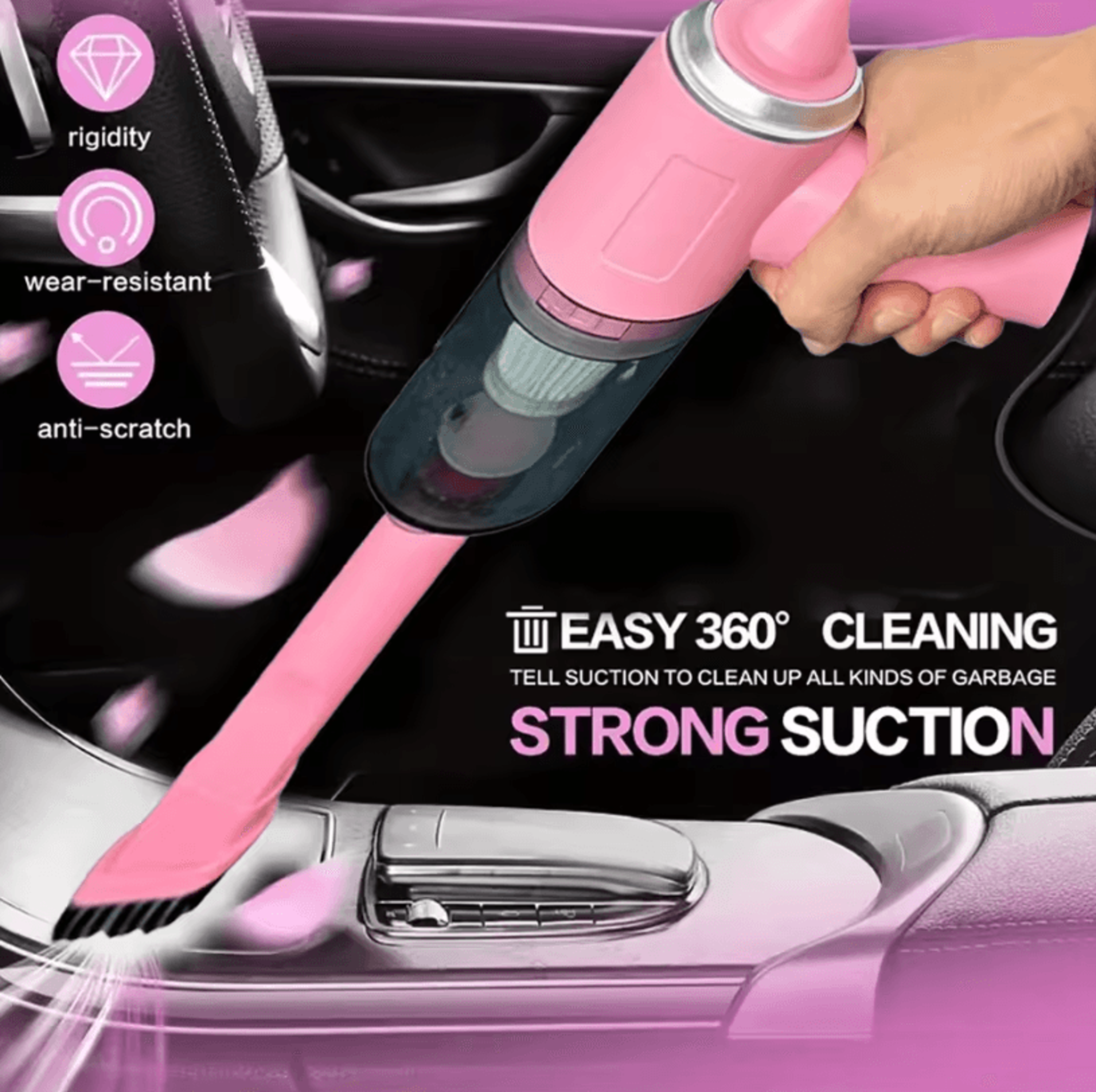 3in1 USB Rechargeable Mini Vacuum Cleaner For Car And Home 1