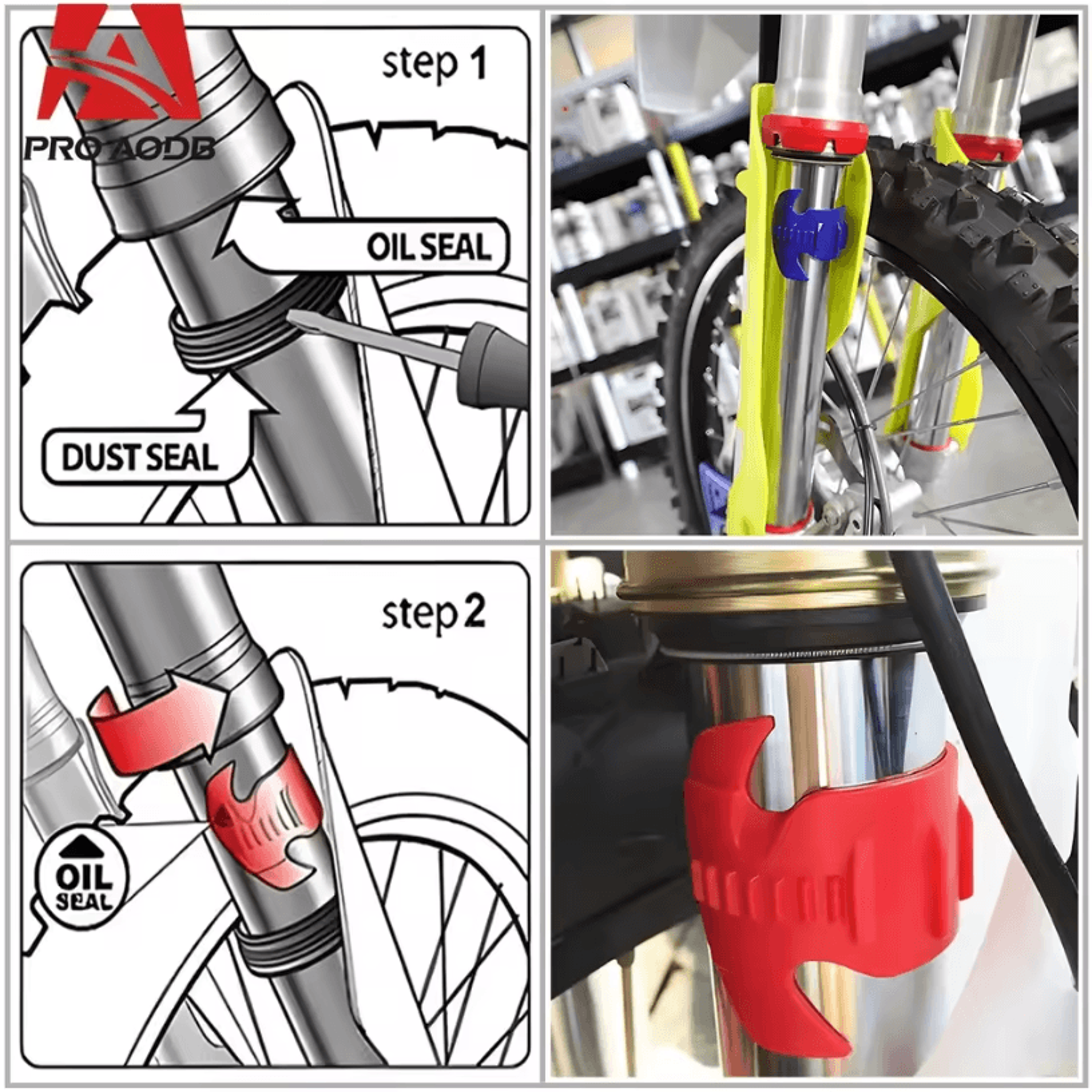 4555mm Motocross Fork Cleaner Tool For KTM Kawasaki Suzuki Honda Yamaha 4