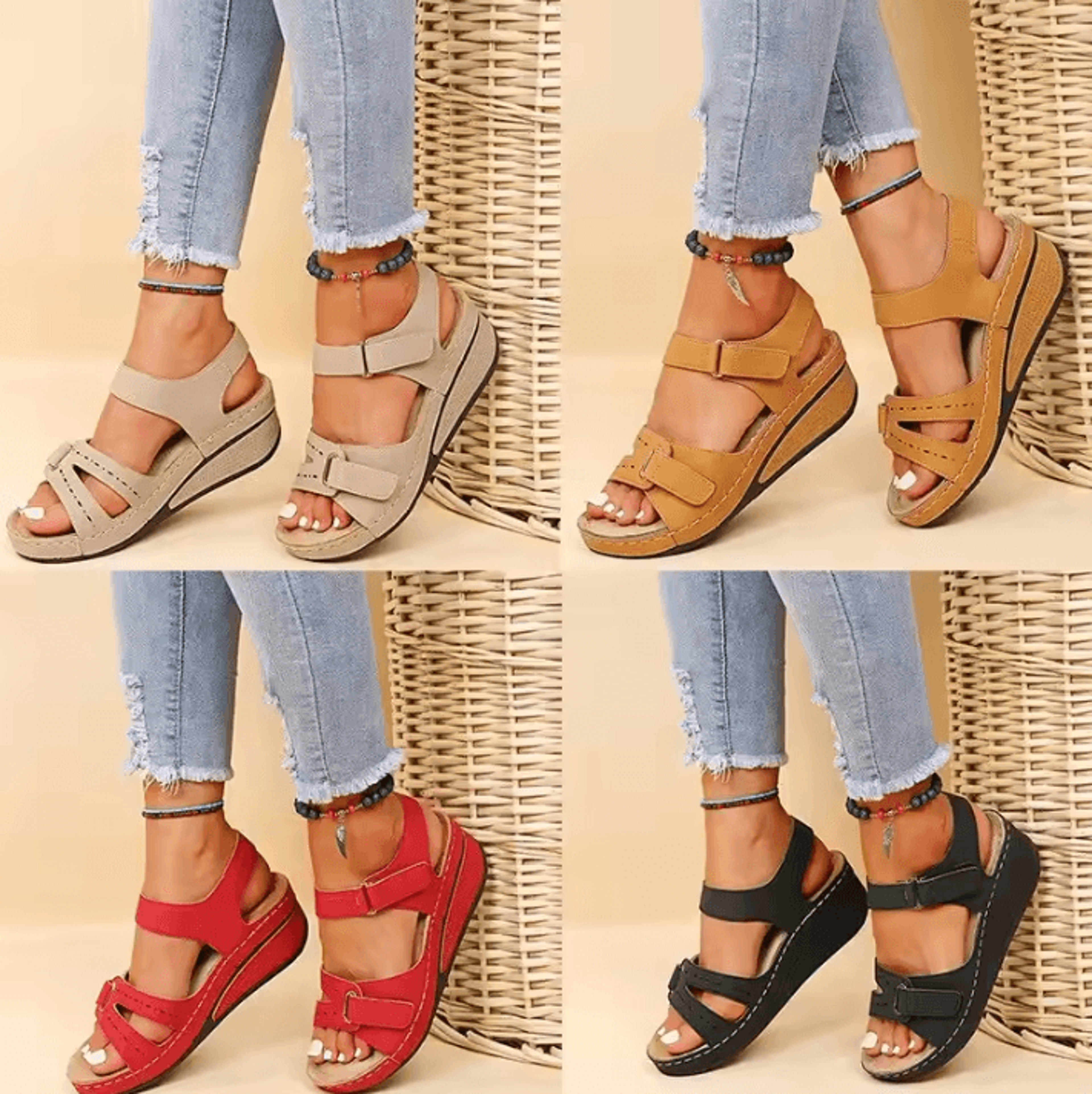 Summer Wedge Sandals For Women  Lightweight Casual Platform Beach Shoes Plus Size 3
