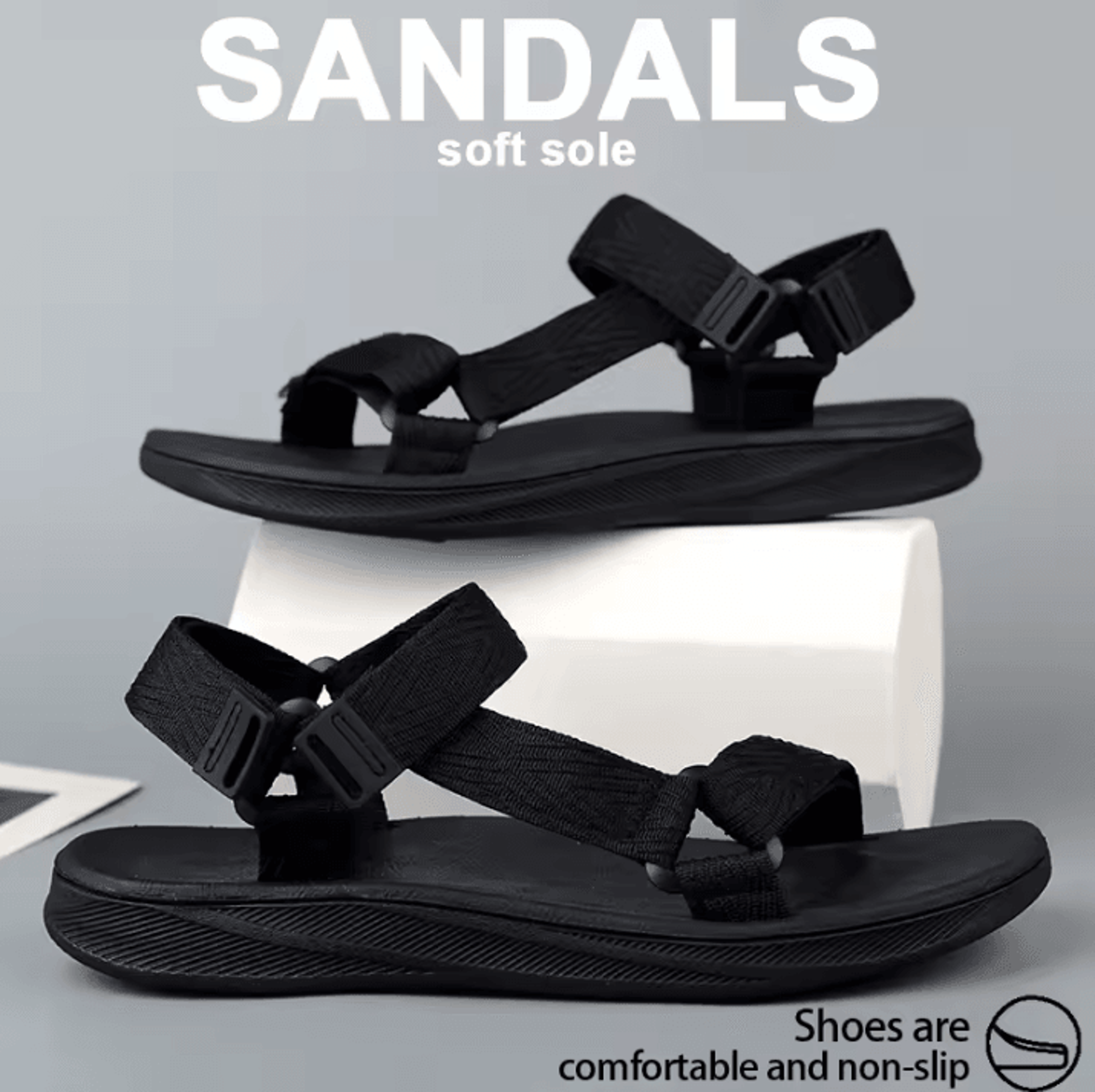 Mens Outdoor Wadable Sandals  Arch Support Gladiator Beach Shoes With Yoga Mat Insole 0