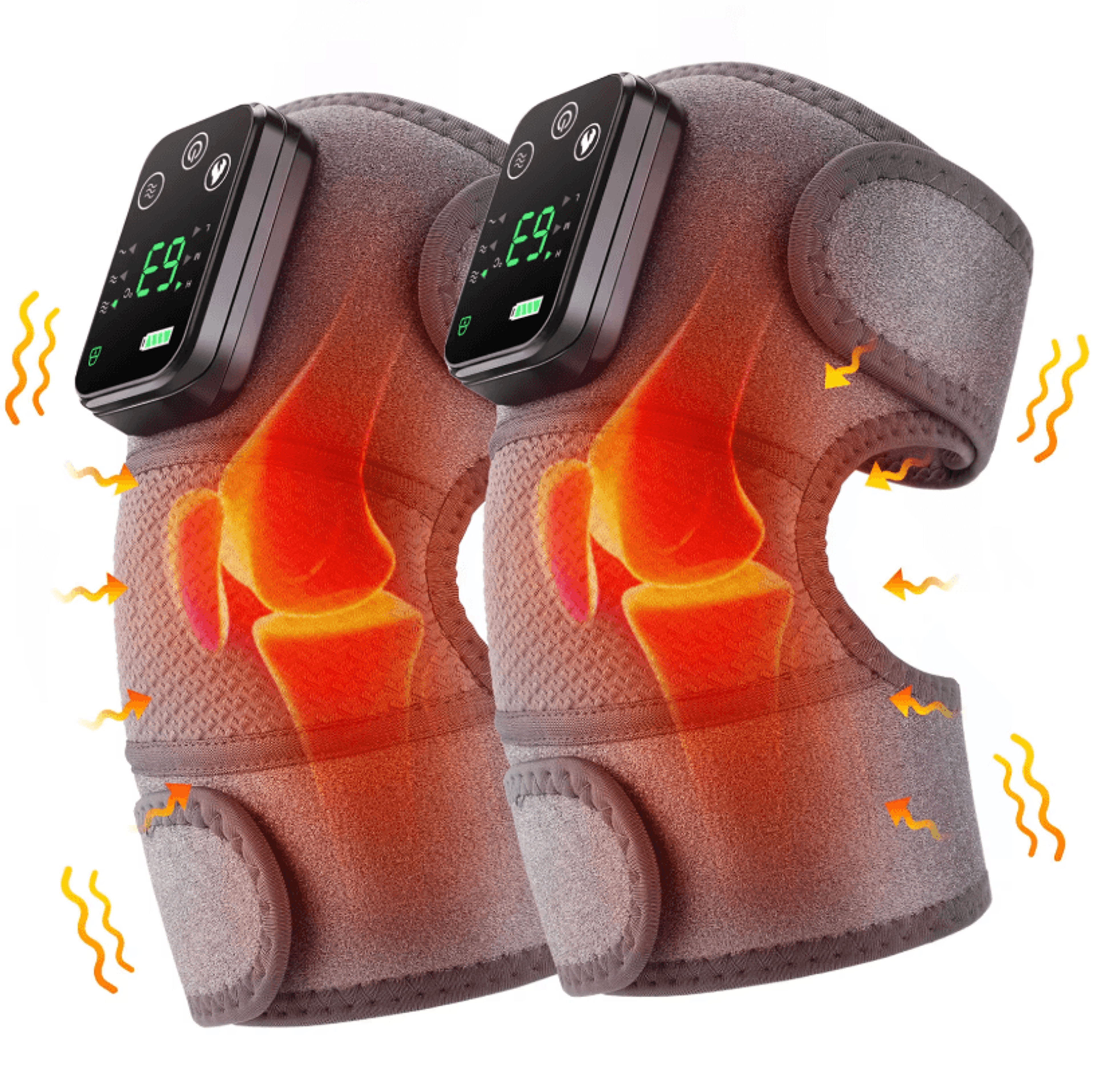 Electric Heated Vibration Knee Massage Pad  3in1 Heated And Vibration Therapy Massager For Joints A 0