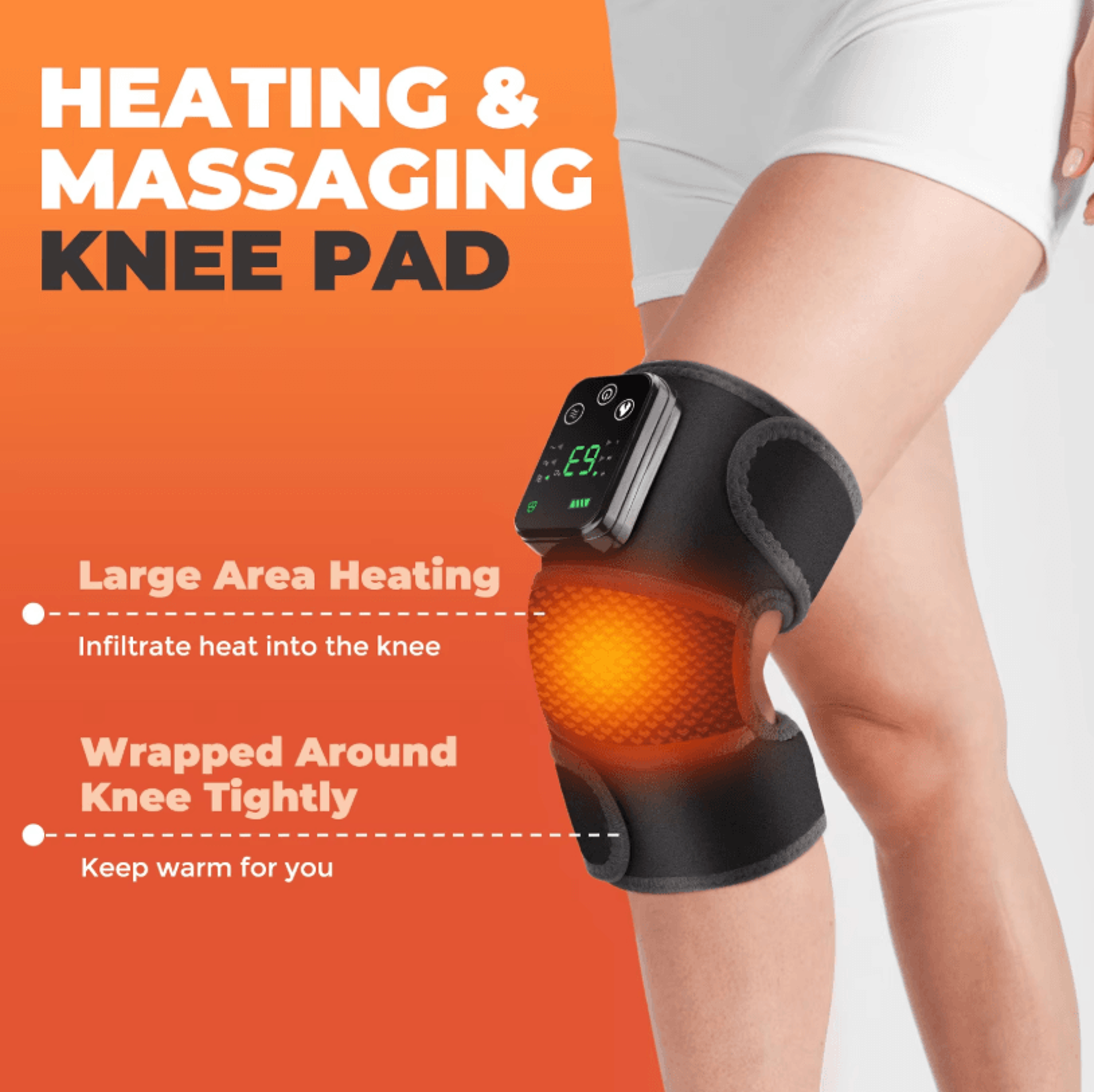 Electric Heated Vibration Knee Massage Pad  3in1 Heated And Vibration Therapy Massager For Joints A 4