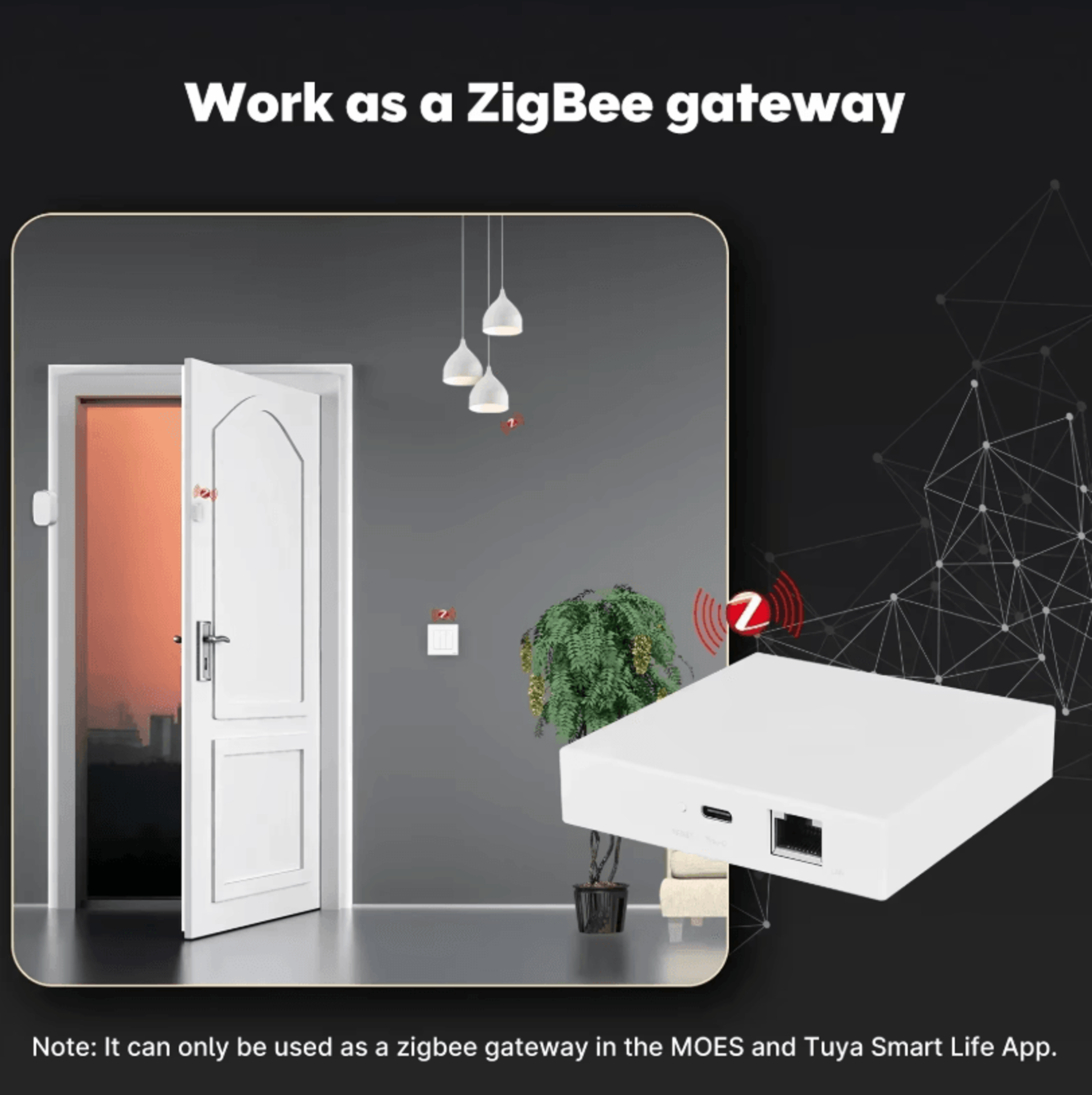 MOES Matter Gateway Hub  Tuya WiFi And Zigbee Smart Home Hub For Alexa HomeKit And SmartThings 2