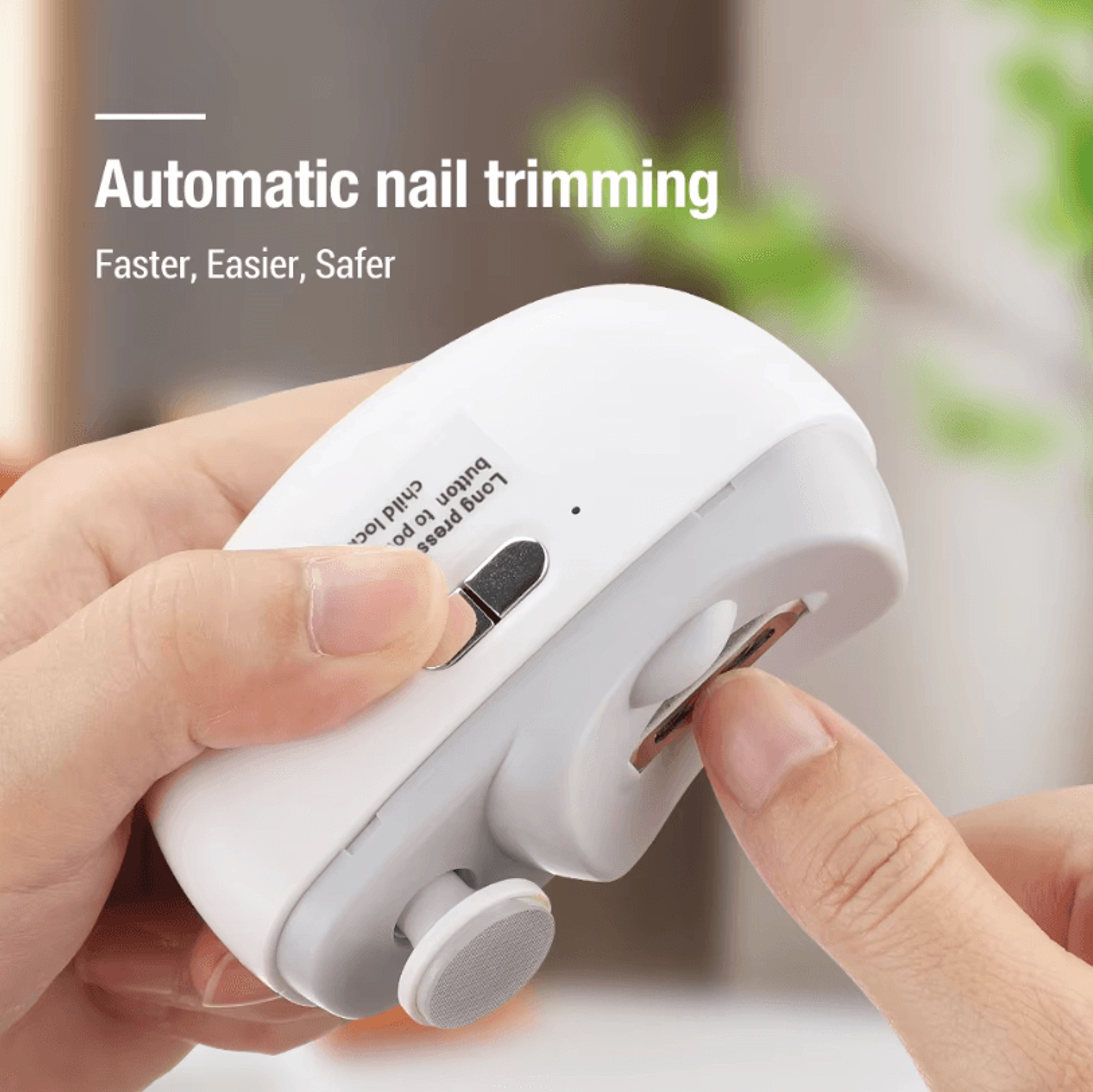 Electric Nail Clippers With LED Light  Automatic Manicure And Pedicure Trimmer For Adults And Babie 1