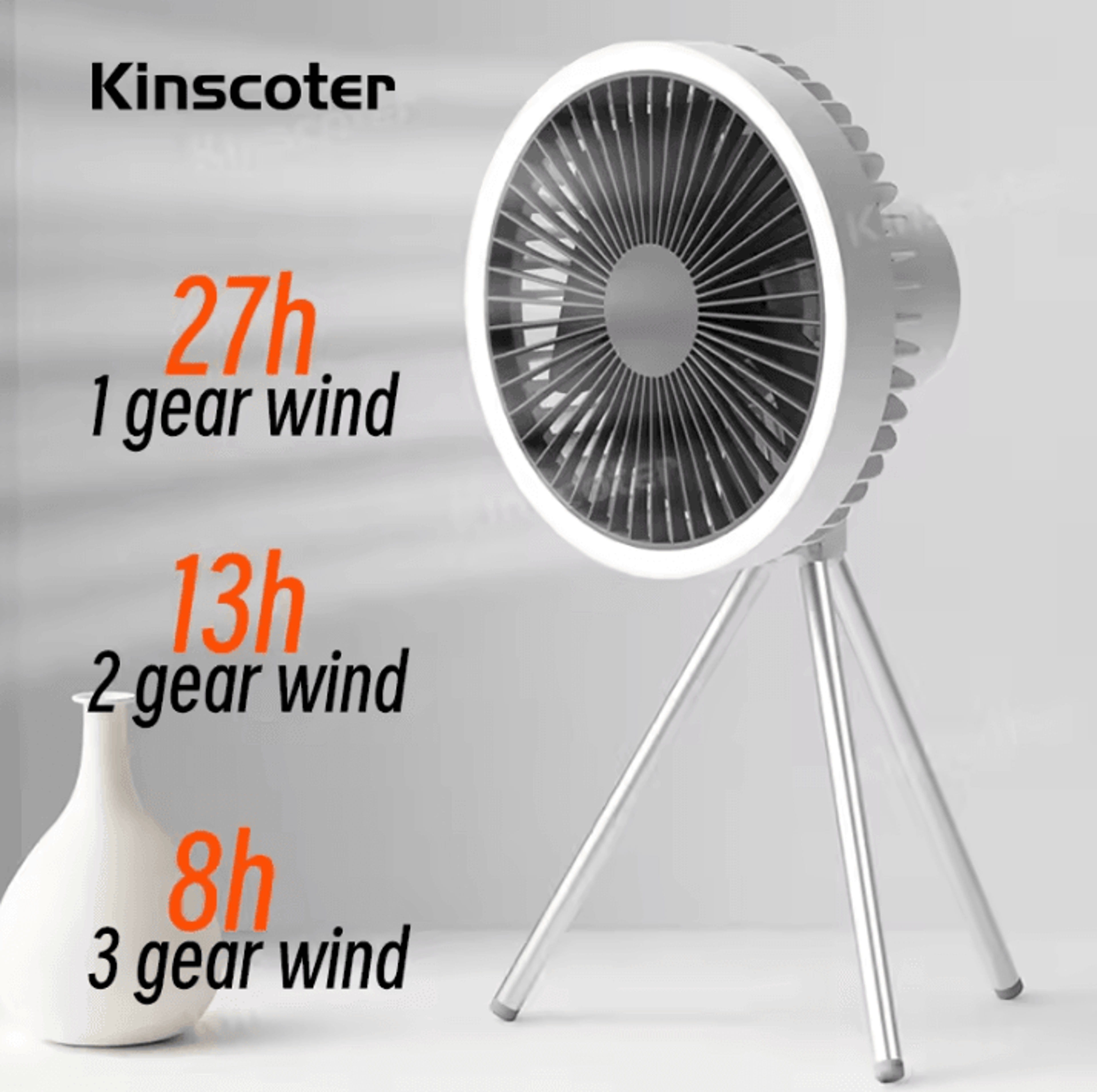 Rechargeable Portable Camping Fan  Cordless Desktop And Ceiling Fan With Power Bank And LED Light 5