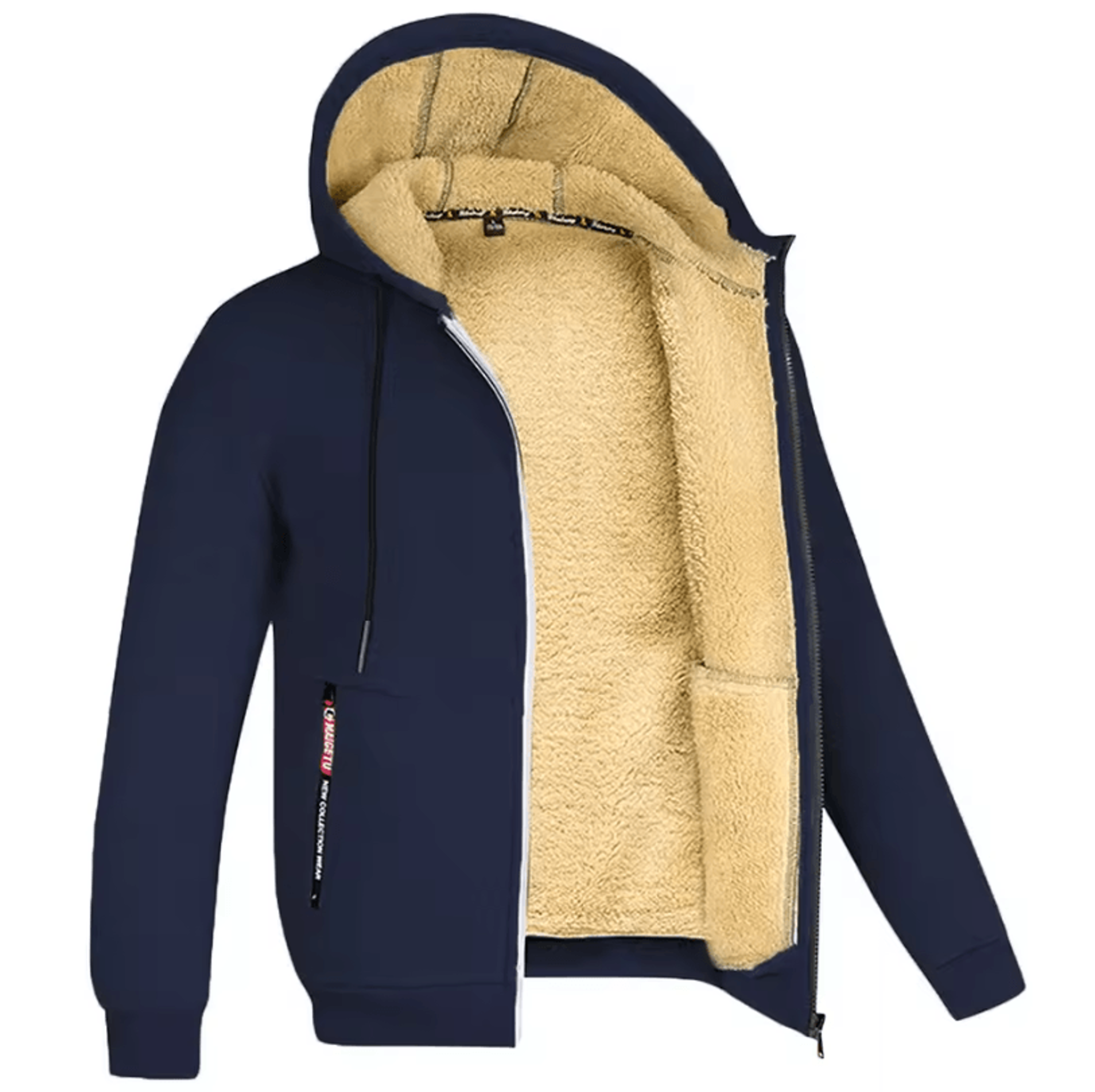 Mens Full Zip Fleece Hoodie  Casual Outdoor Sports And Streetwear Jacket 15
