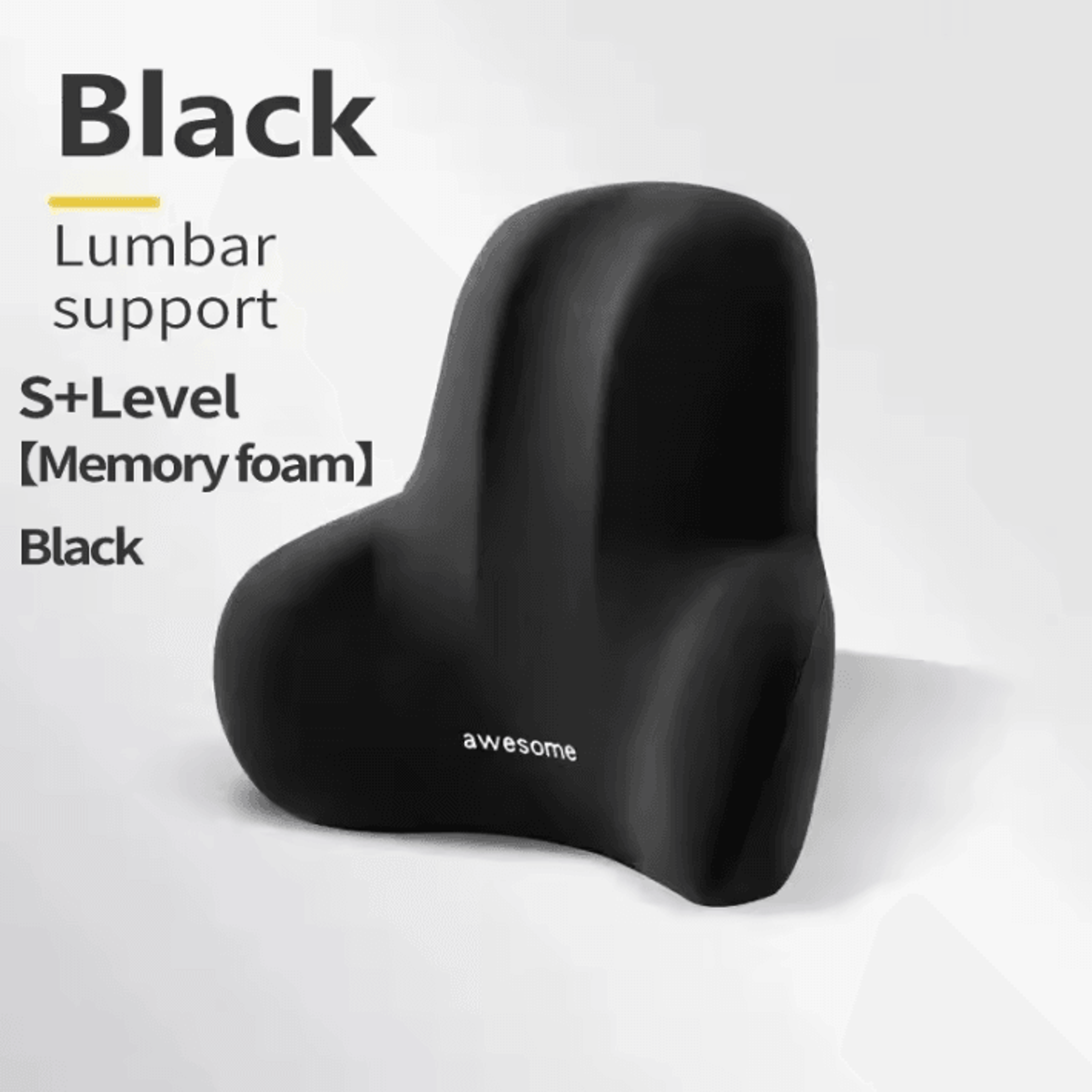 Memory Foam Lumbar Back Cushion  MultiFunctional Pain Relief Support Pillow 169 By 39 By 134 In 6