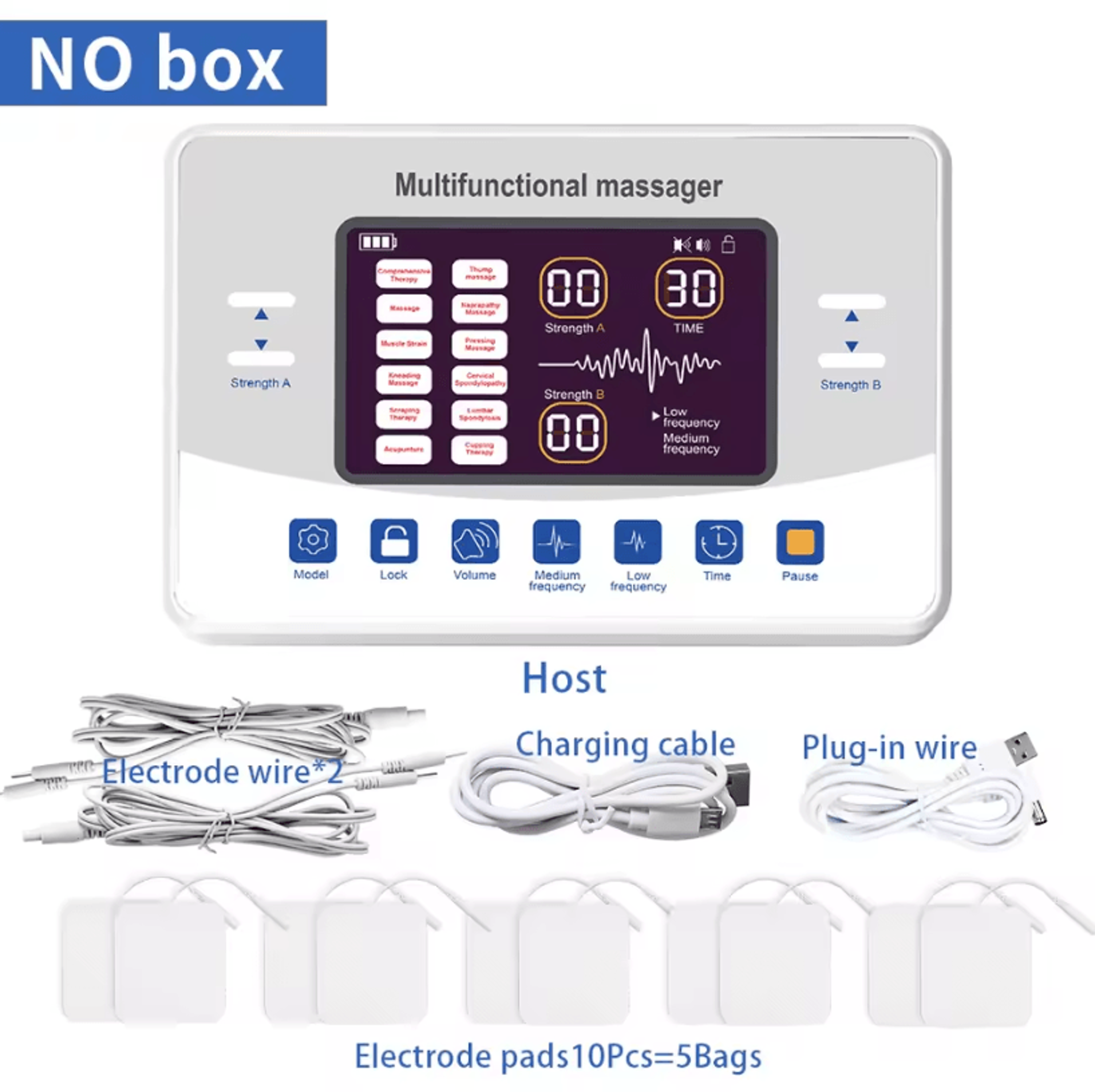 12Mode TENS EMS Muscle Stimulator  Electronic Pulse Massager For Pain Relief And Muscle Therapy 7