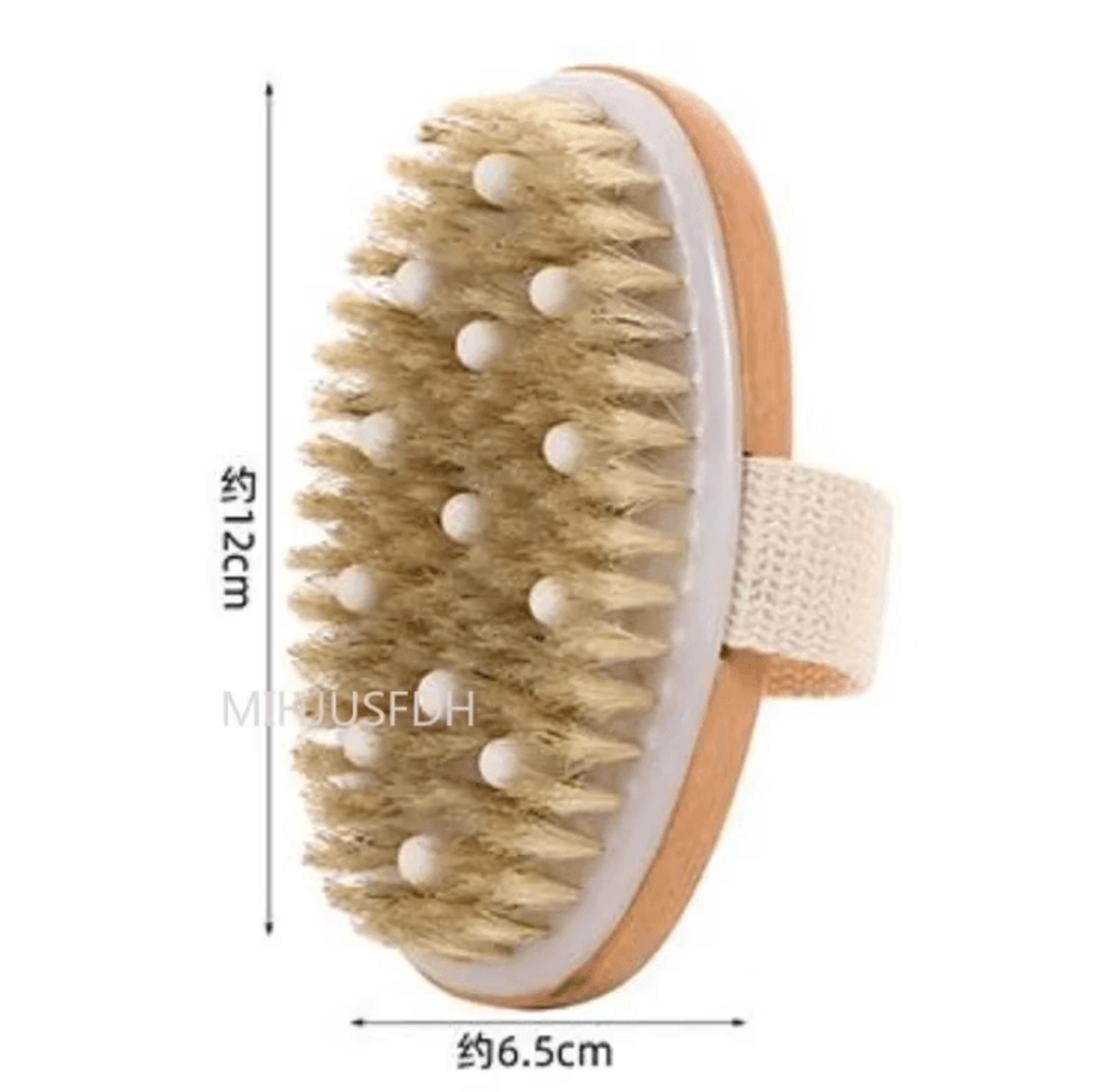 2in1 Natural Bristle Body Massage Brush  Dry Skin Exfoliator And AntiCellulite Circulation Massager 5
